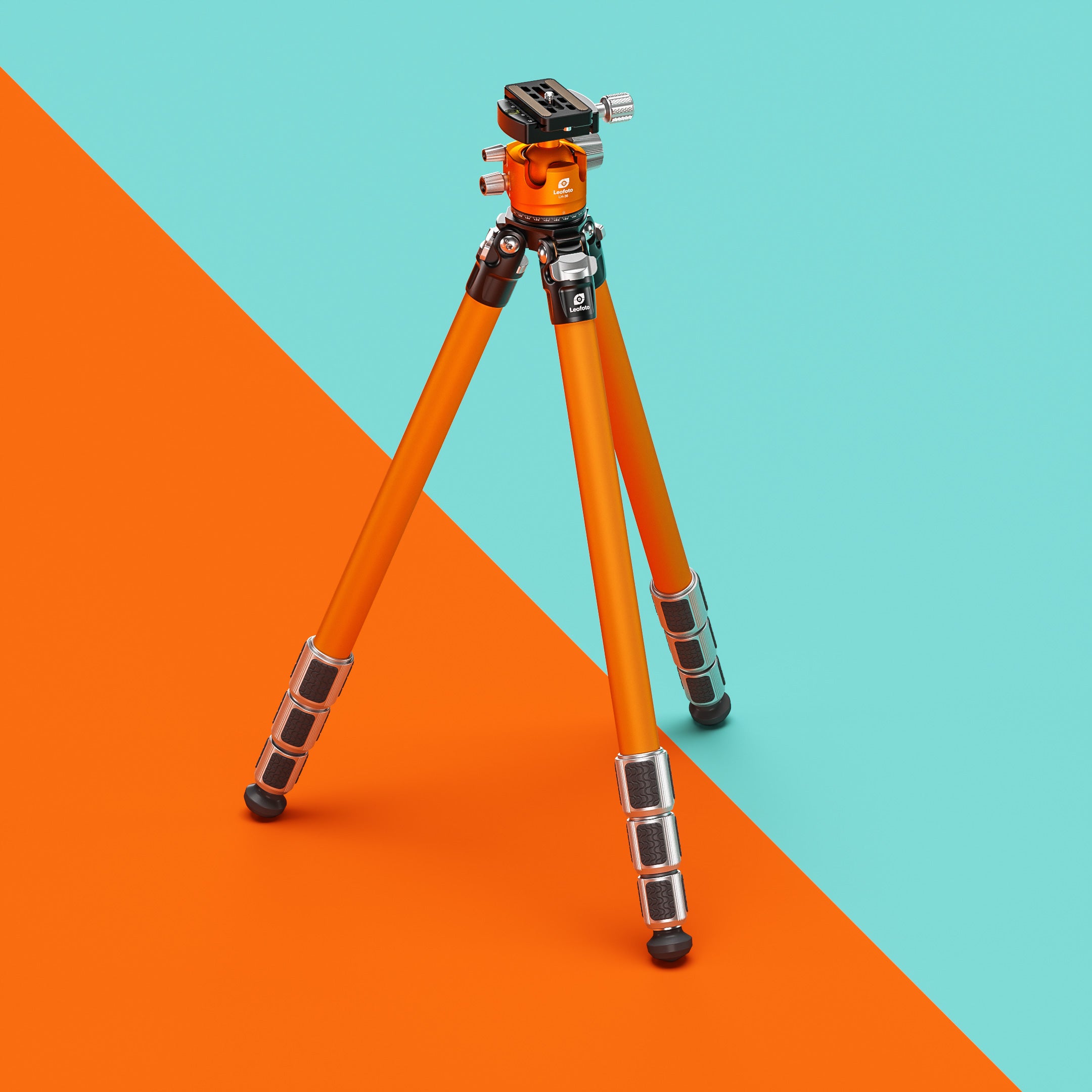 Leofoto LA-284C+LH-36 (Limited Edition Orange/Teal) Ocean Tripod with Ballhead | Water and Corrosion Resistance