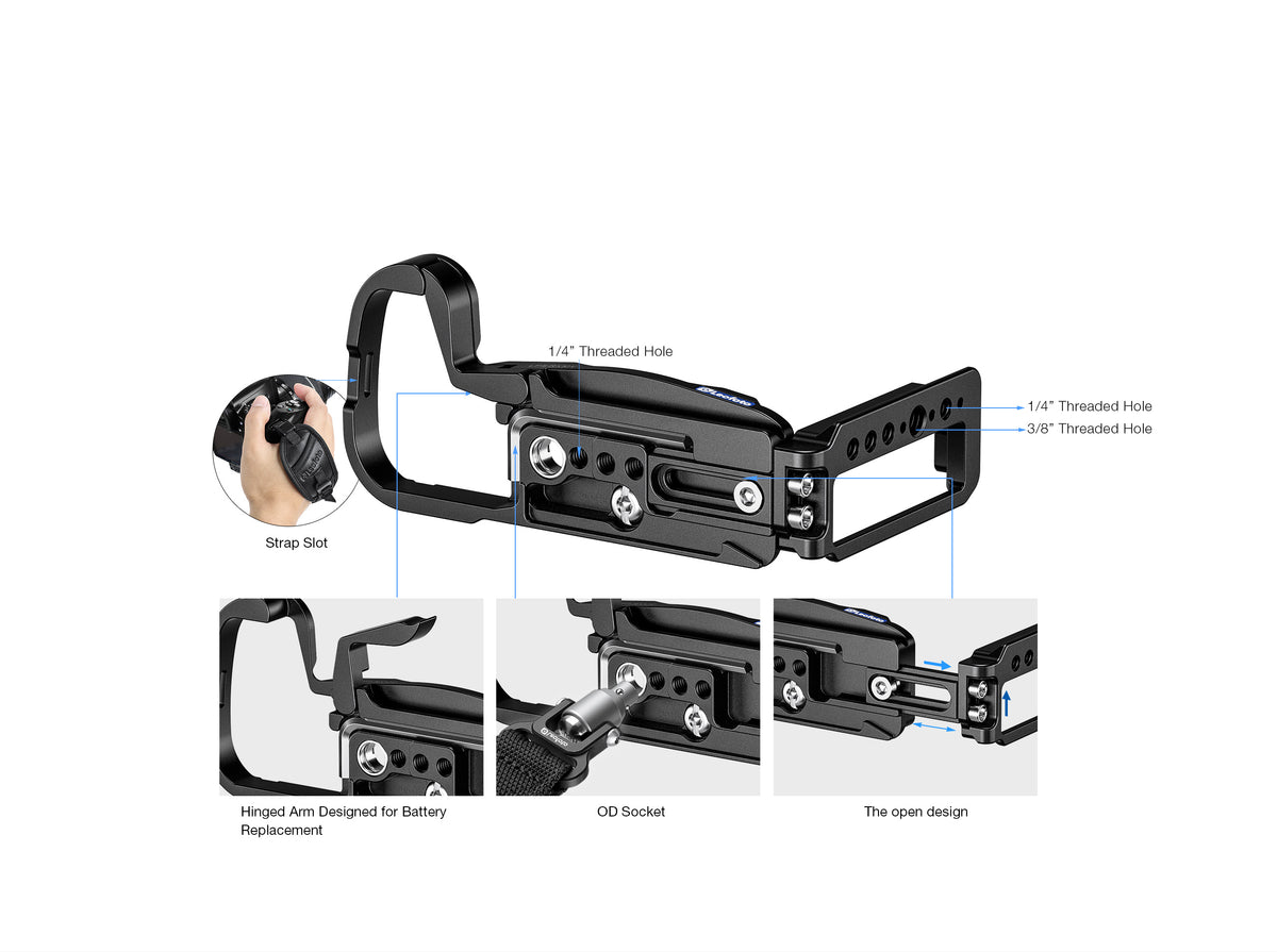 Leofoto LPS-RX10V Custom L-Bracket for Sony RX10V | Arca Compatible