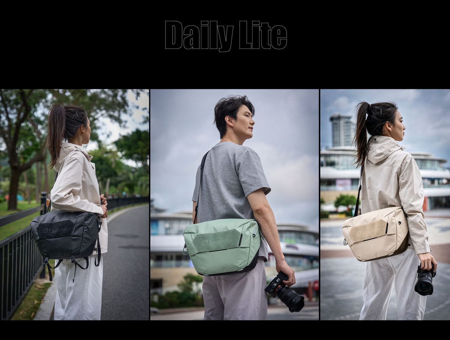 Leofoto 11L Sling Camera Bag (Matte Black, Cream Beige, Mint Green)