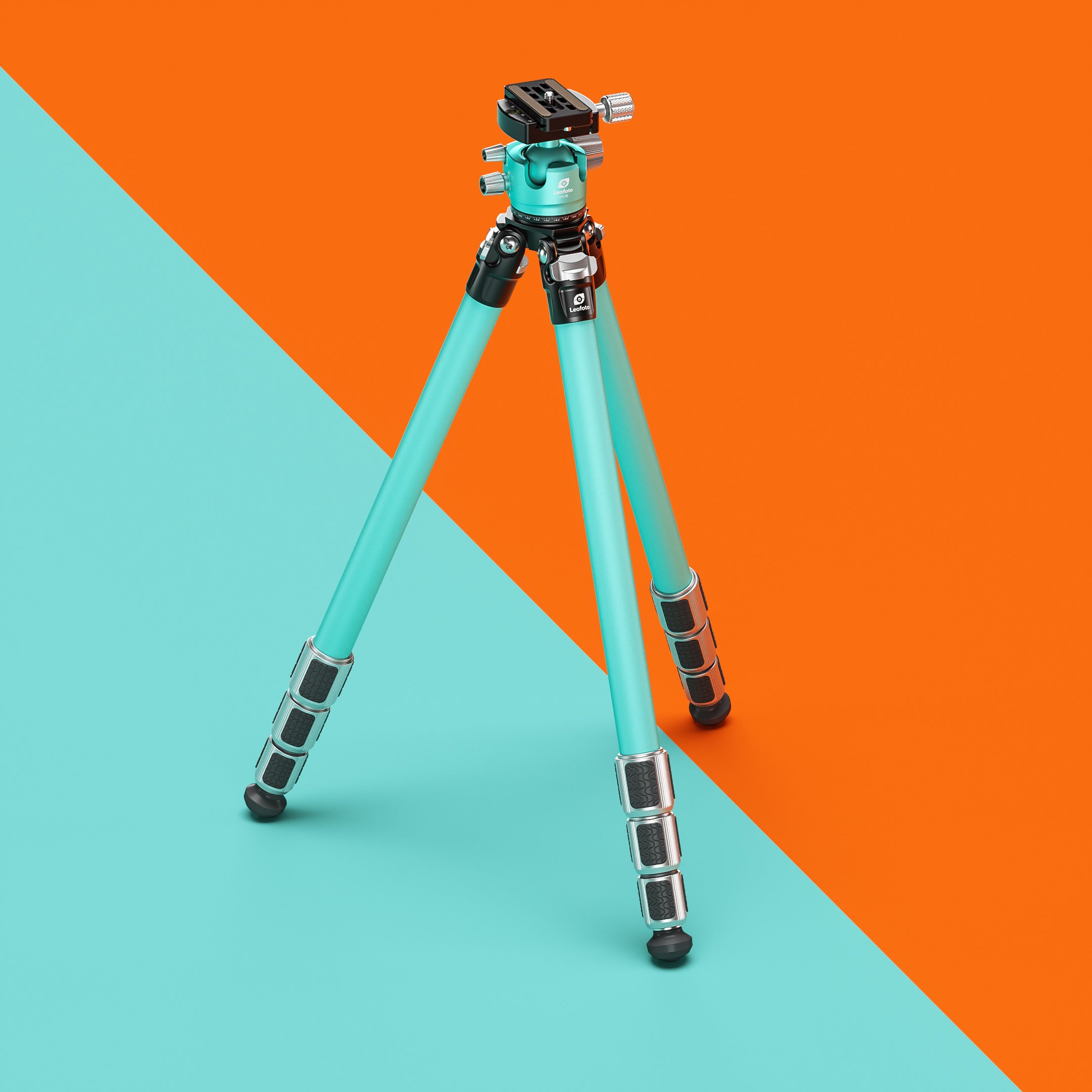 Leofoto LA-284C+LH-36 (Limited Edition Orange/Teal) Ocean Tripod with Ballhead | Water and Corrosion Resistance