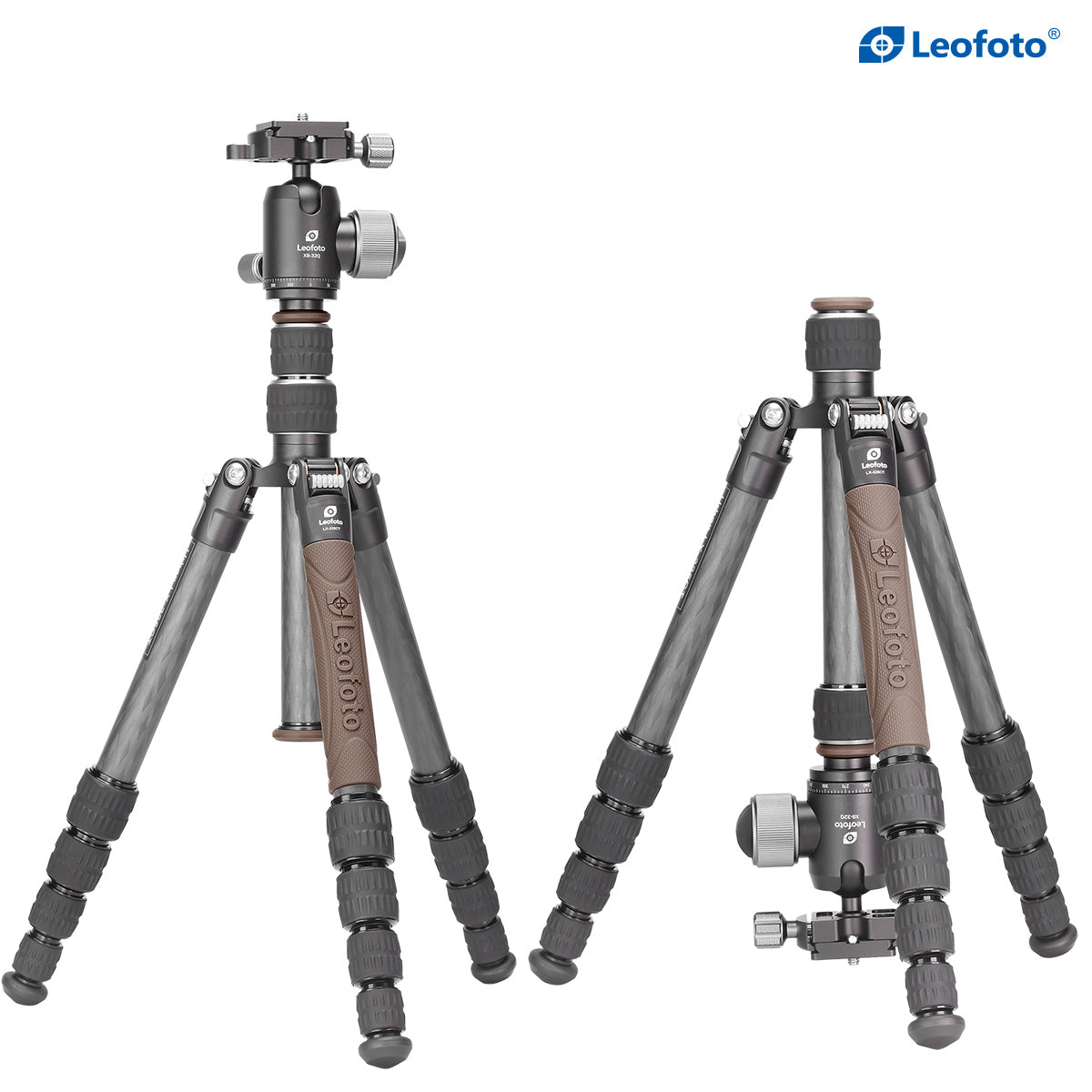 Leofoto LX-225CT + XB-32Q Reversible Travel Tripod with Ball Head Set