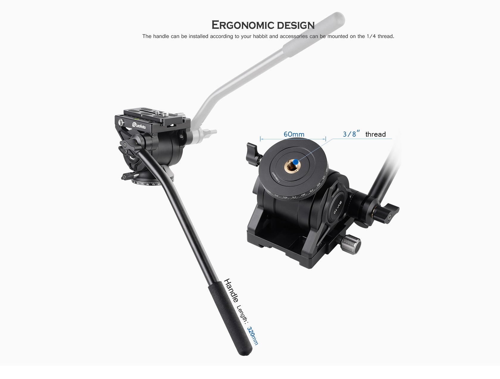 Leofoto LS-284CEX Tripod with Integrated Leveling Base + BV-10 Fluid Head Set