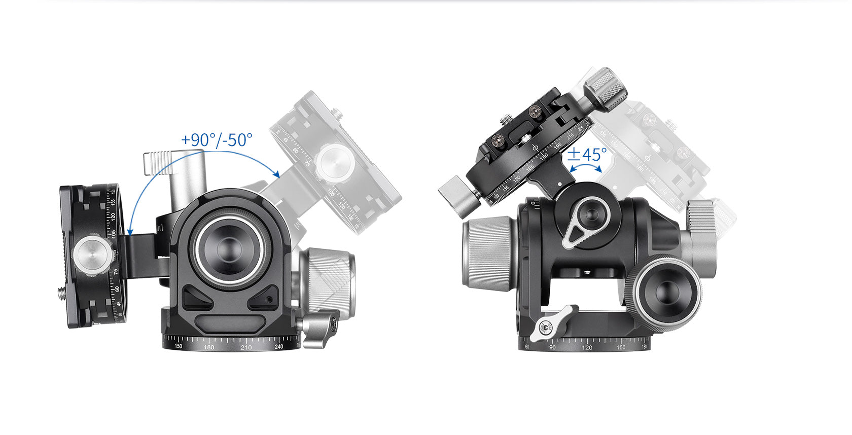 Leofoto G4 Four Way Geared Head with 360° Panning Clamp | Arca Compatible