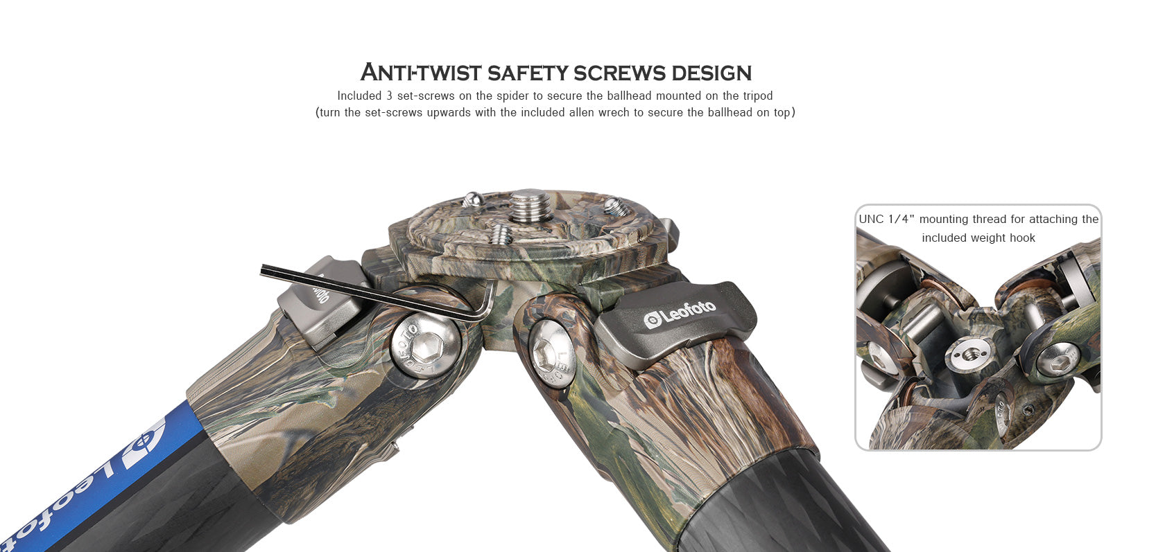 Leofoto LS-365C Camo Professional Light Weight Carbon Fiber Tripod and Head Kit