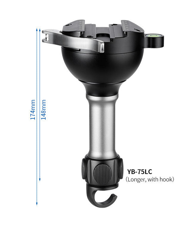 Leofoto LN-364C Heavy Duty Tripod with 75mm Bowl+Platform & Bag | Ball Head/Leveling Base Kit