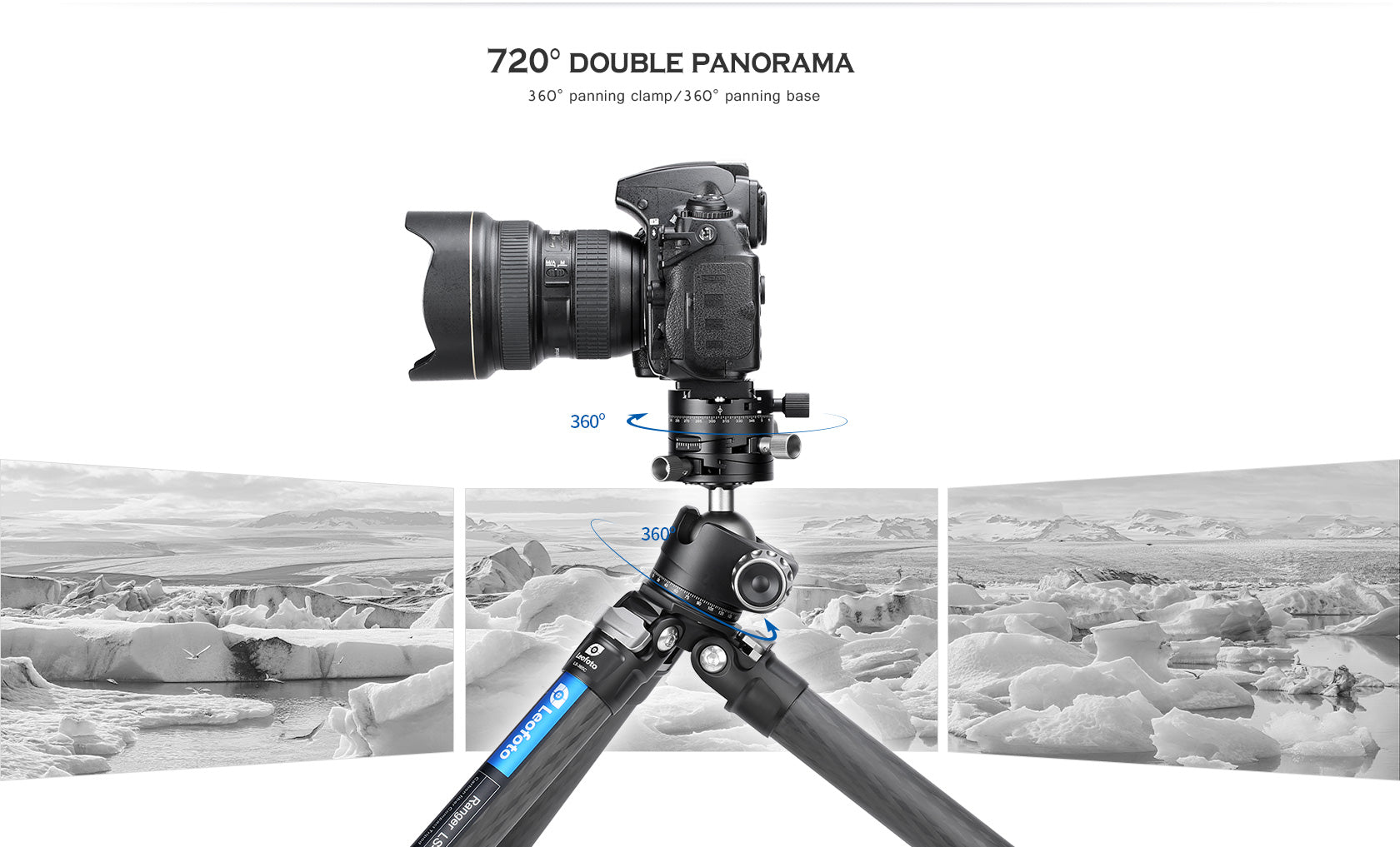 Leofoto LH-40GR Low-Profile Ball Head with Integrated Geared Panorama | Arca Compatible