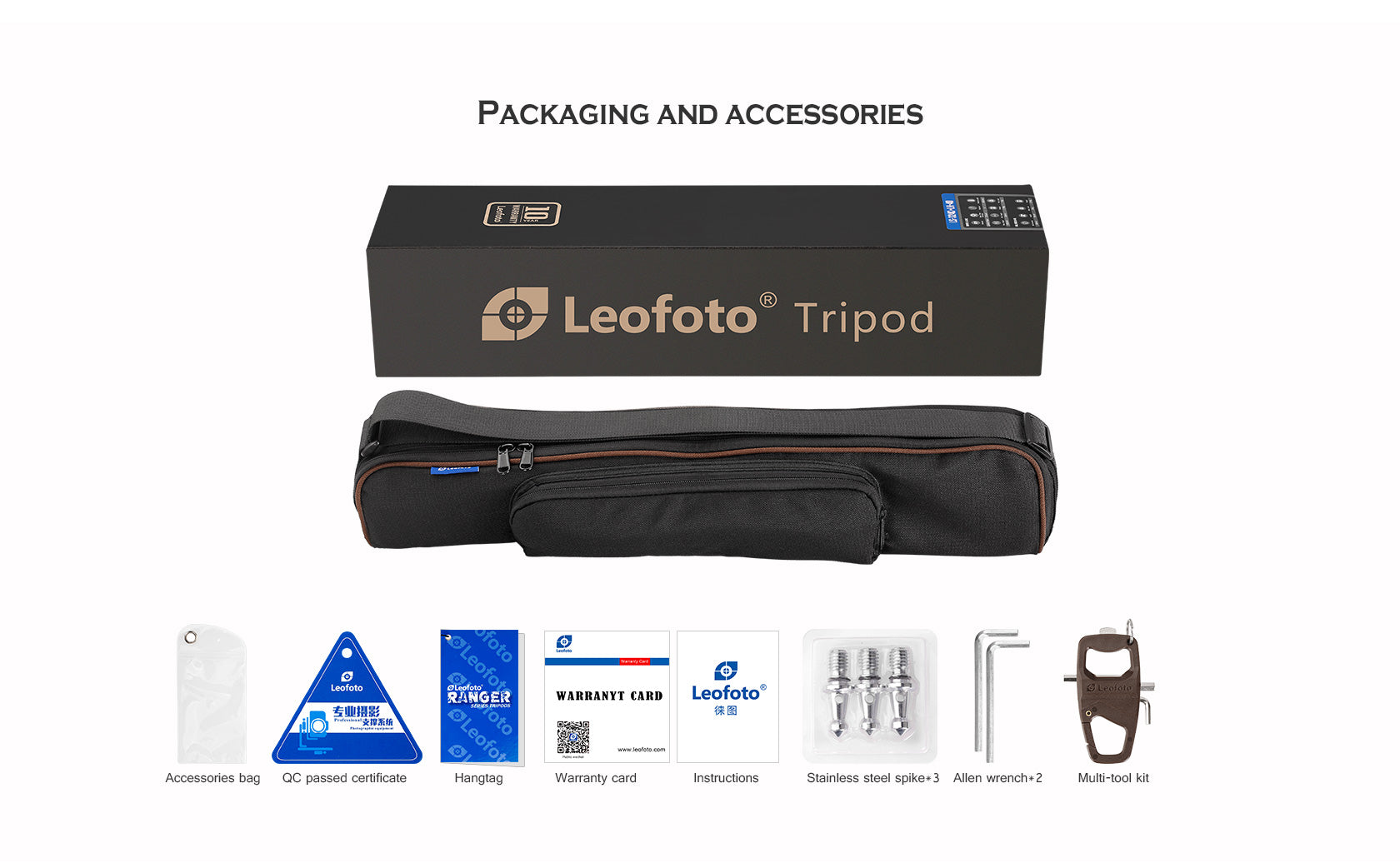 Leofoto LS-284CEX Tripod with Integrated Leveling Base + BV-10 Fluid Head Set