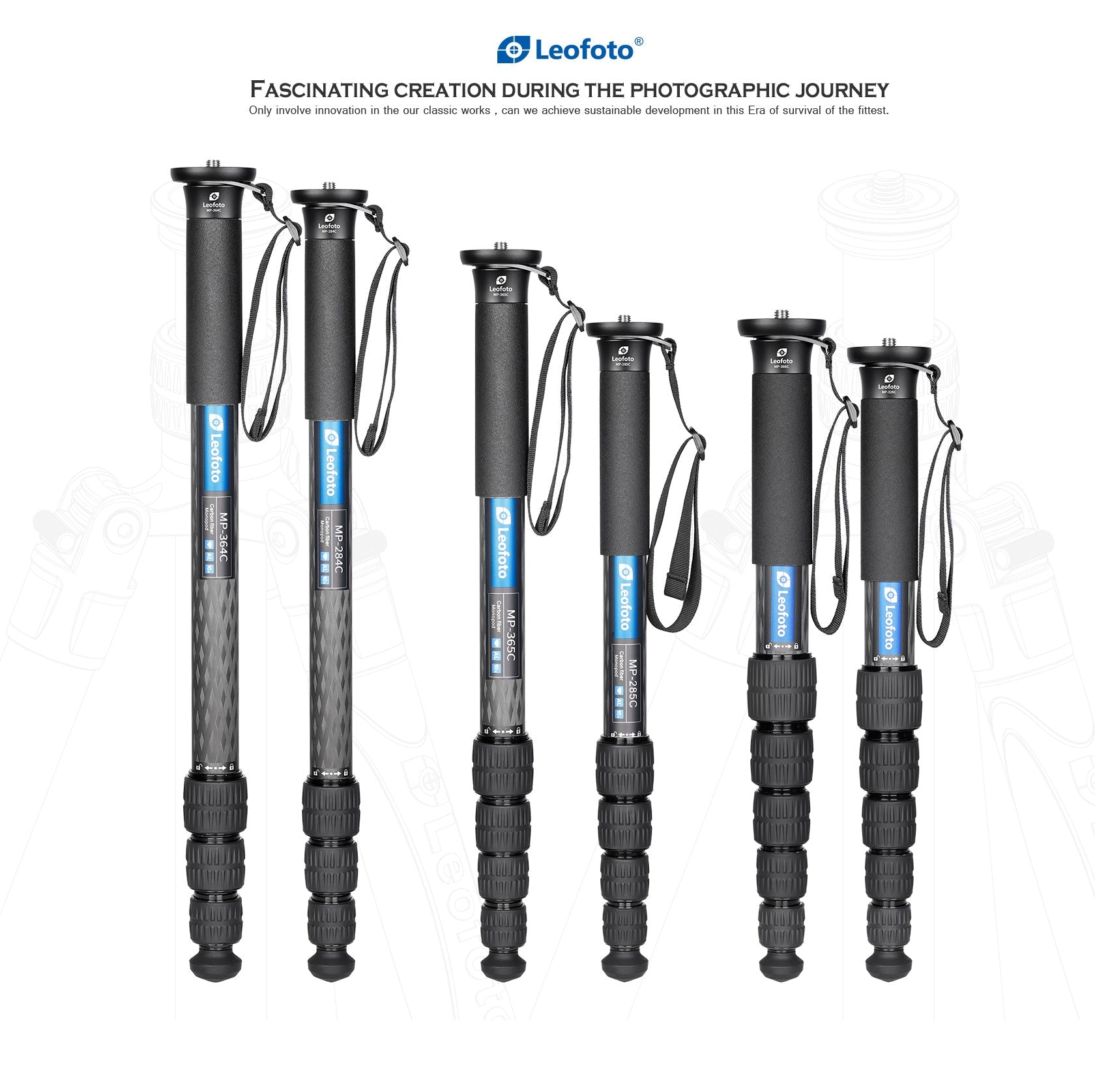 Leofoto MP Series Carbon Fiber Monopod with Case