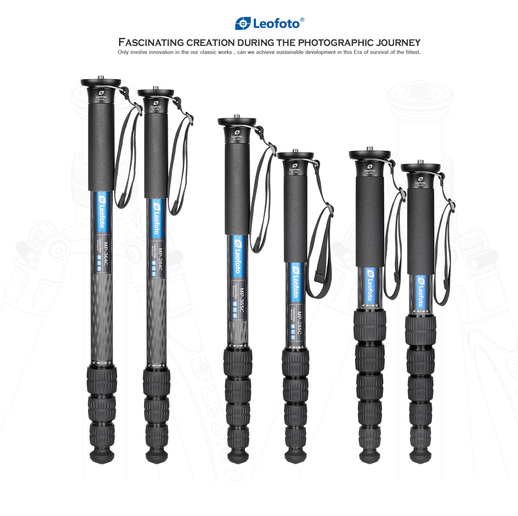 Leofoto MP Series Carbon Fiber Monopod With Case leofoto-mp-series-carbon-fiber-monopod-with-case