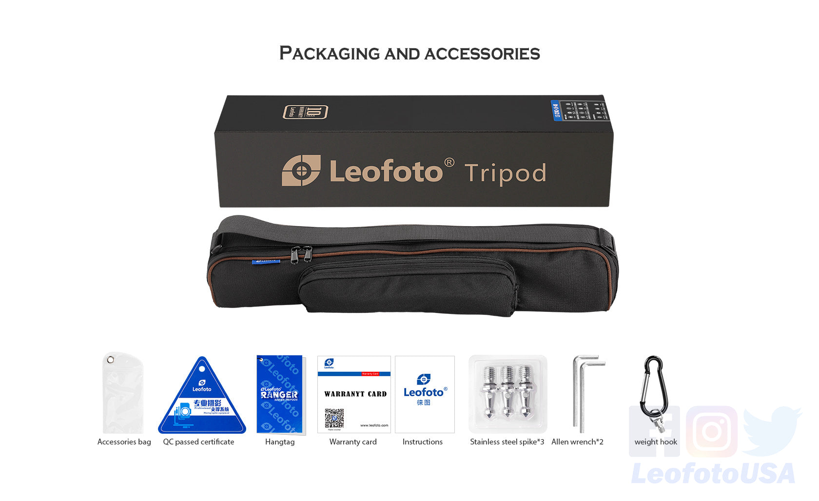 Leofoto LS-365C Camo Professional Light Weight Carbon Fiber Tripod and Head Kit