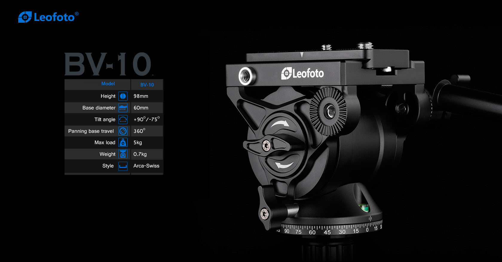 Leofoto LS-284CEX X Version Tripod with Integrated Leveling Head + BV-10 Fluid Head Set