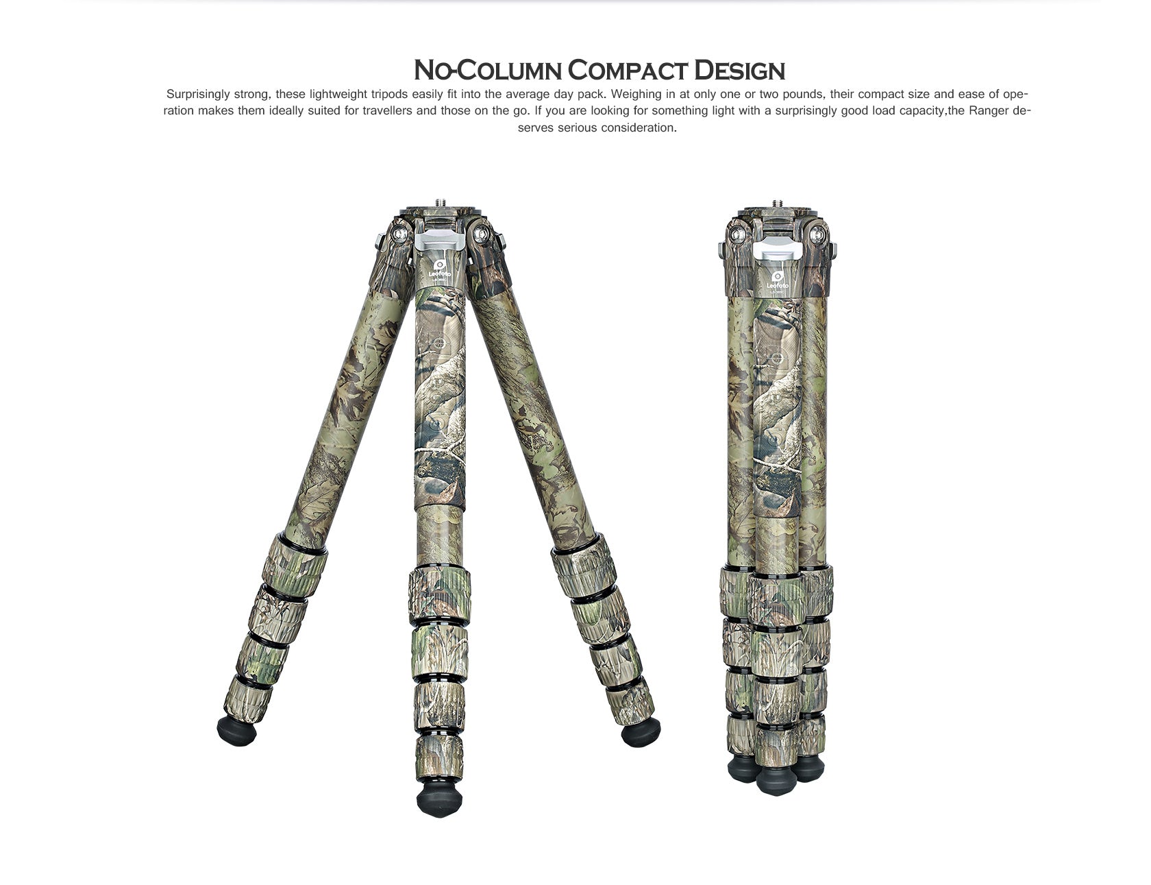 Leofoto LS-365C+LH-40 (Full Camo) Carbon Fiber Tripod Kit