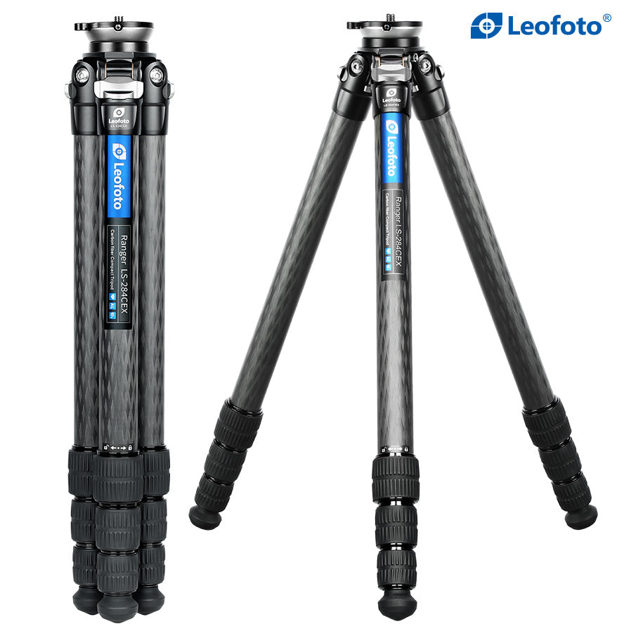 Leofoto LS-284CEX Tripod with Integrated Leveling Base + BV-10 Fluid Head Set