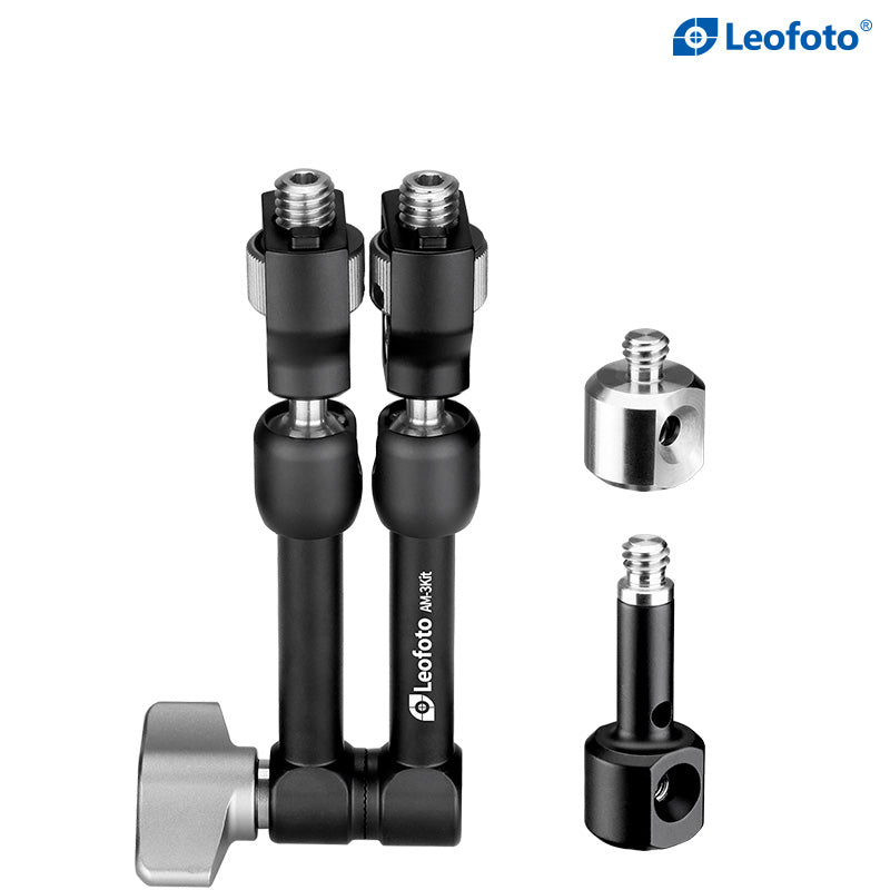 Leofoto AM-3 / AM-4 Kit Versa Magic Arm | Anti-Twist Adapter | 3/8th Mounting Screws