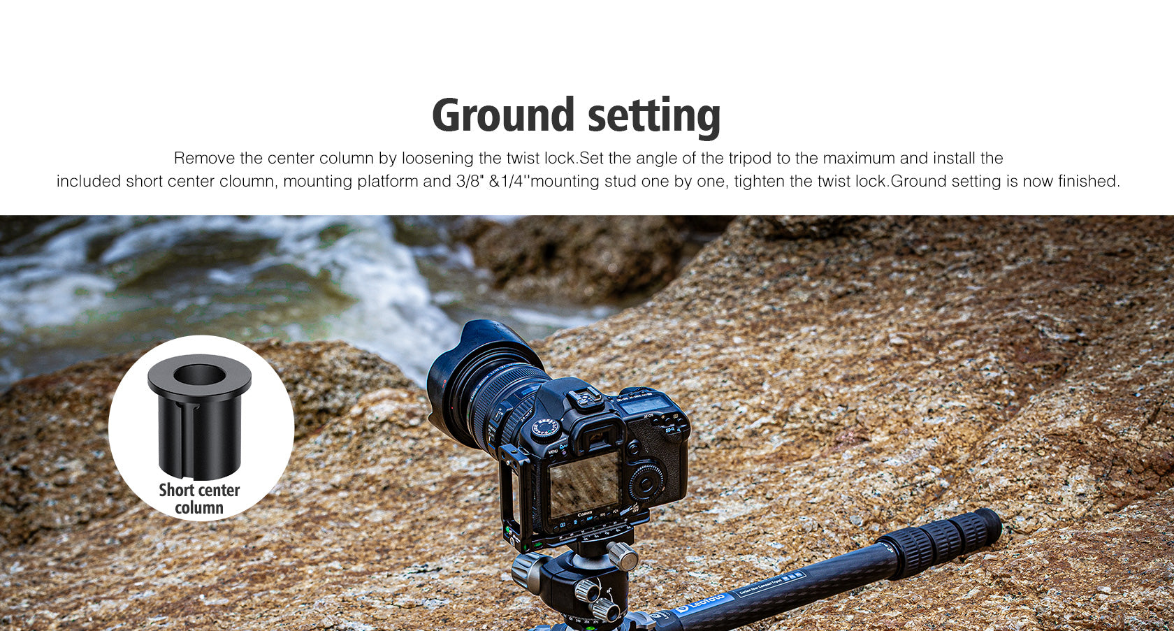 Leofoto LO-324C Tripod with Built-in Hollow Ball & Bag