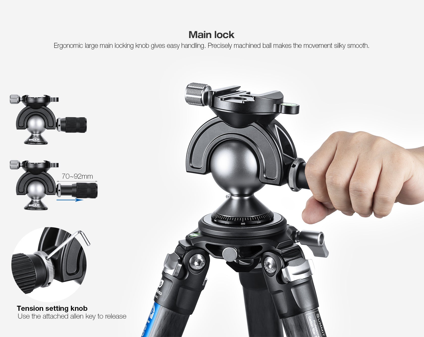 Leofoto LM-364CL(Long) Tripod with 75mm Video Bowl+Platform and Bag