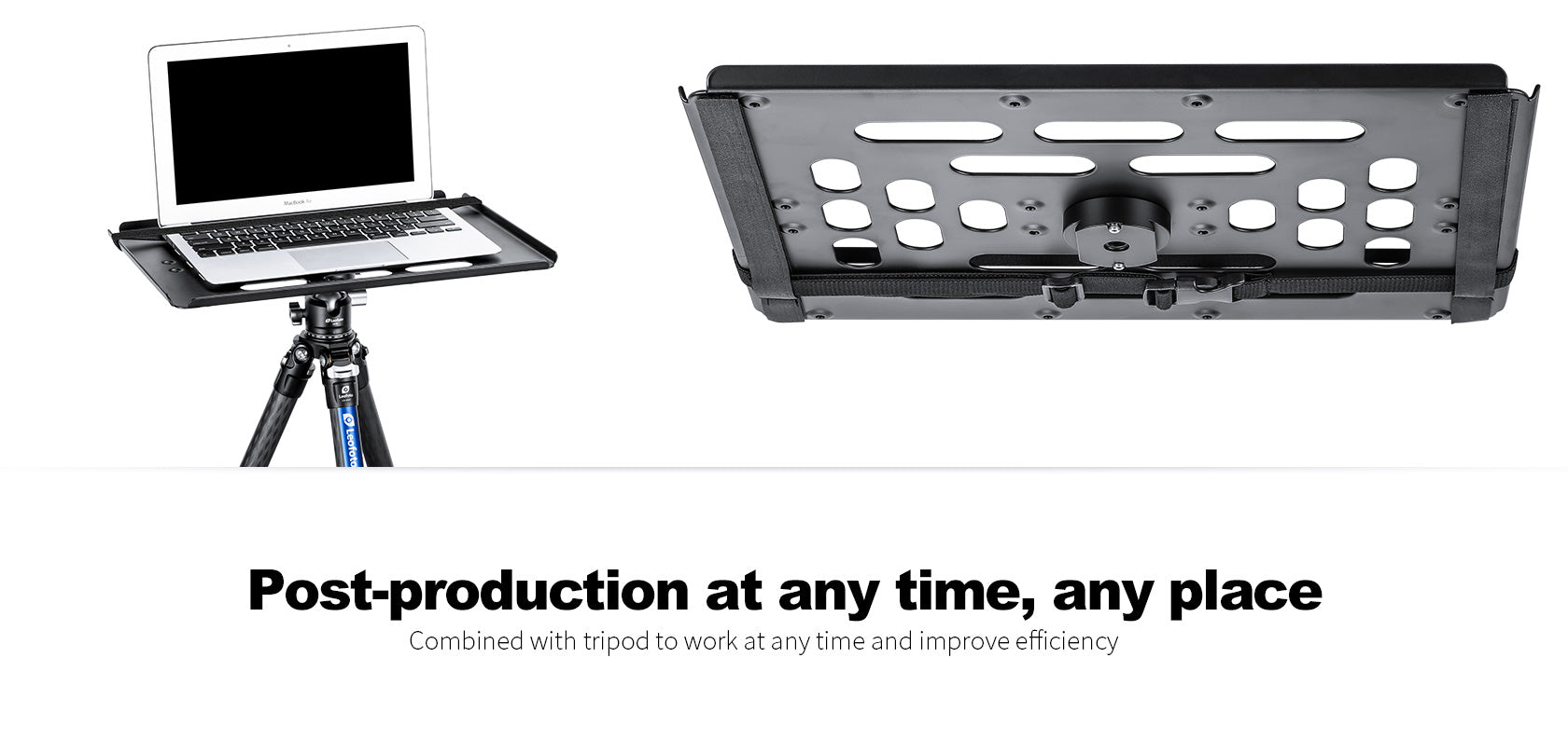 Leofoto LCH-2S 16" Laptop / Projector Tray / Combined with Tripod 3/8" Mounting Socket / Arca Swiss Dovetail
