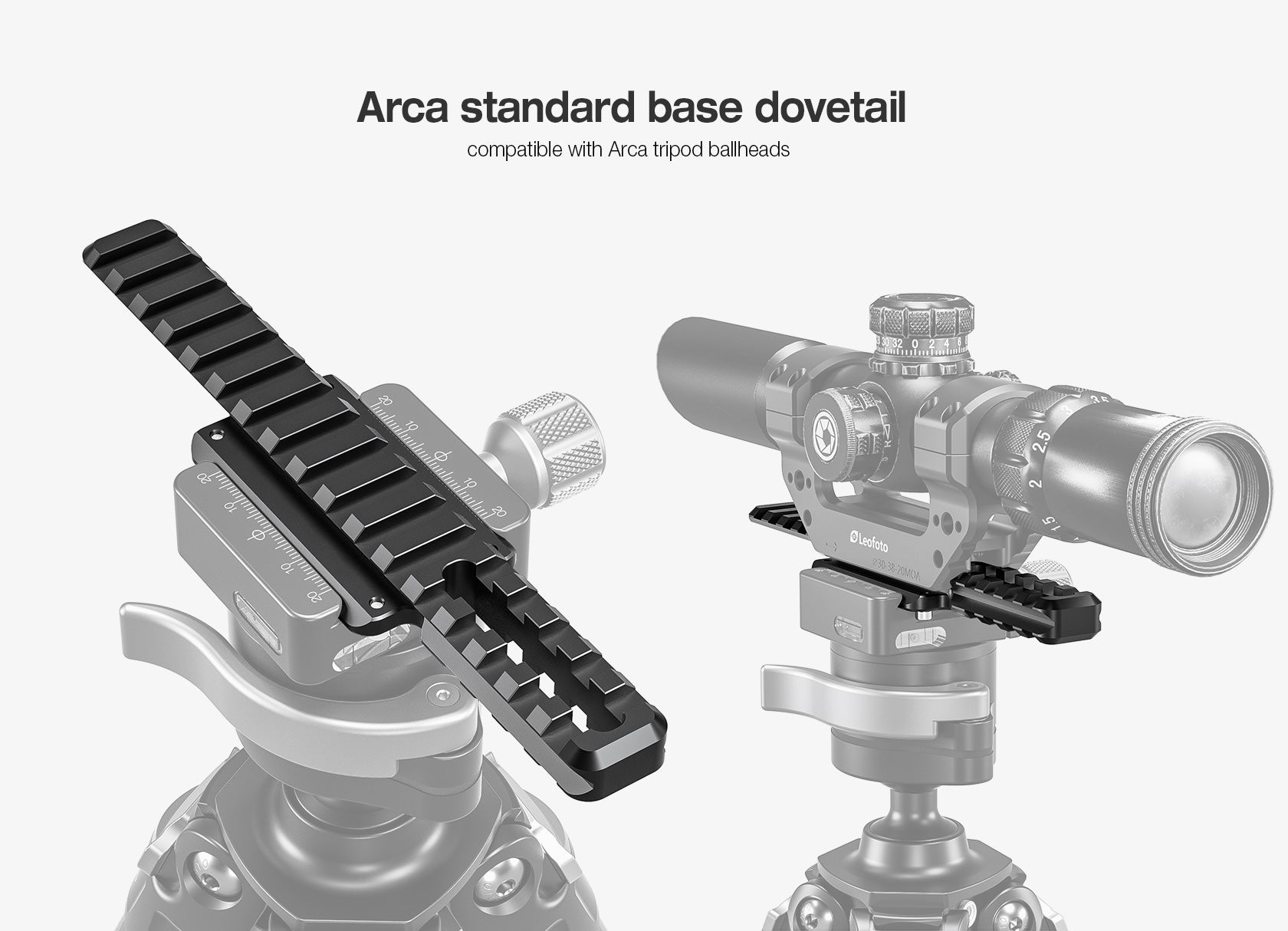 Leofoto GSA-80 / GSA-180 | Arca + Picatinny Rail