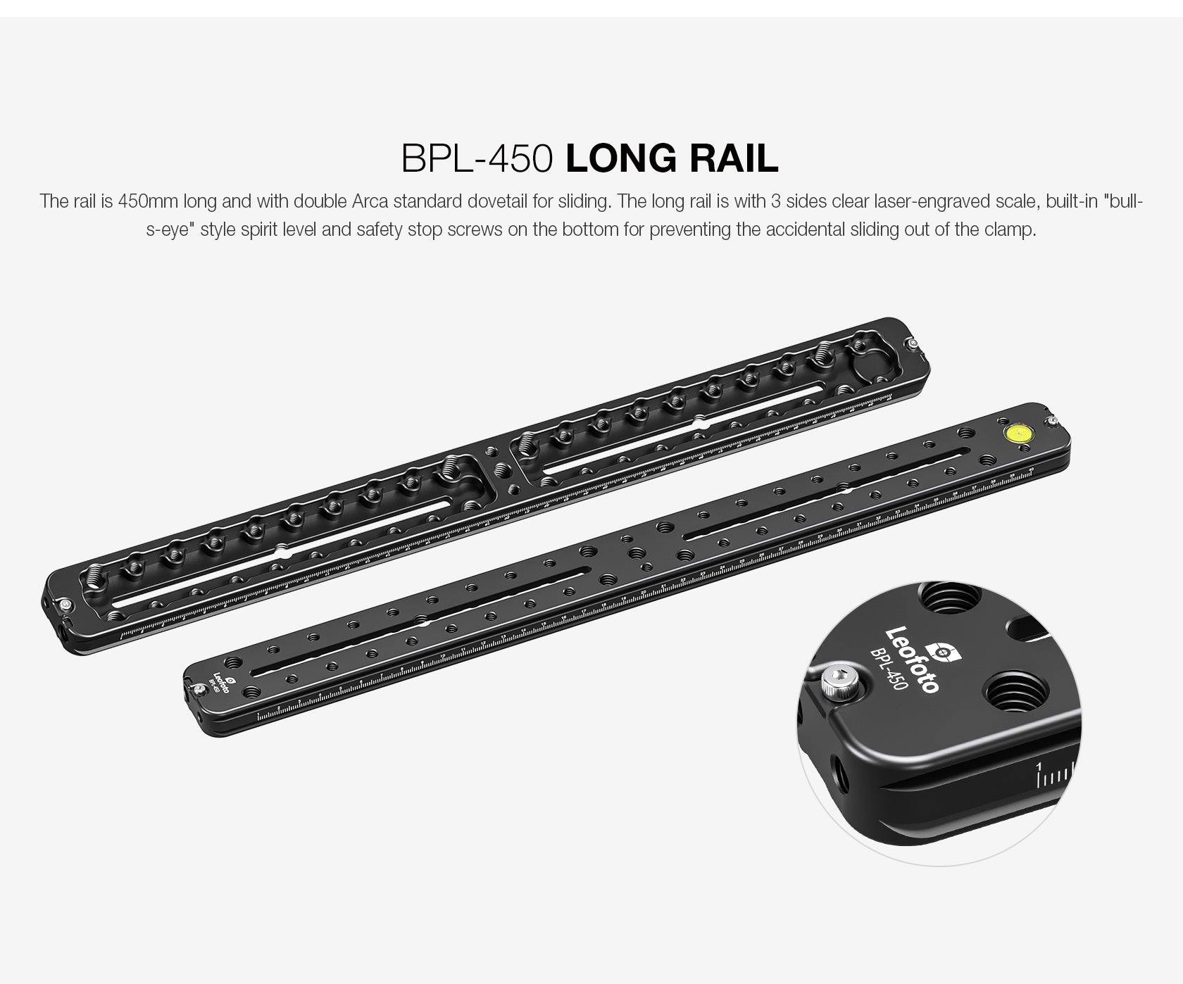 Leofoto FDM-04 Binocular Rangefinder Rail Kit | Length: 450mm