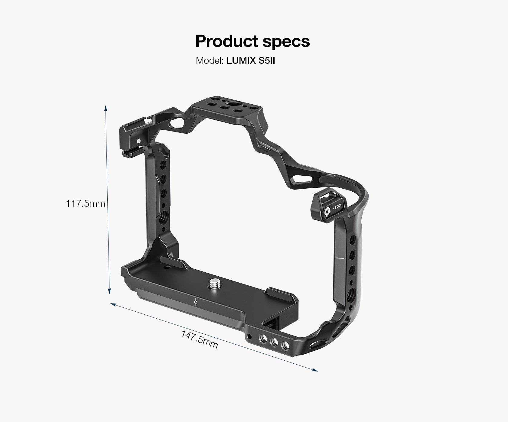 Leofoto LUMIX S5II Custom Cage for Panasonic LUMIX S5 II / S5 IIX Mirrorless Camera