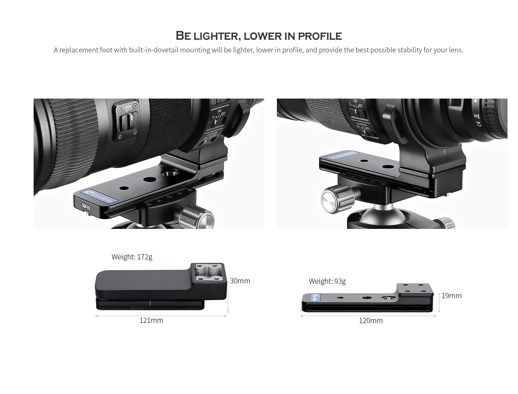 Leofoto SGF-01 Replacement Lens Foot for Sigma 150-600mm F5-6.3 S / 60-600mm F4.5-6.3 DG DN OS Sports / 70-200mm F2.8 DG OS HSM Sports