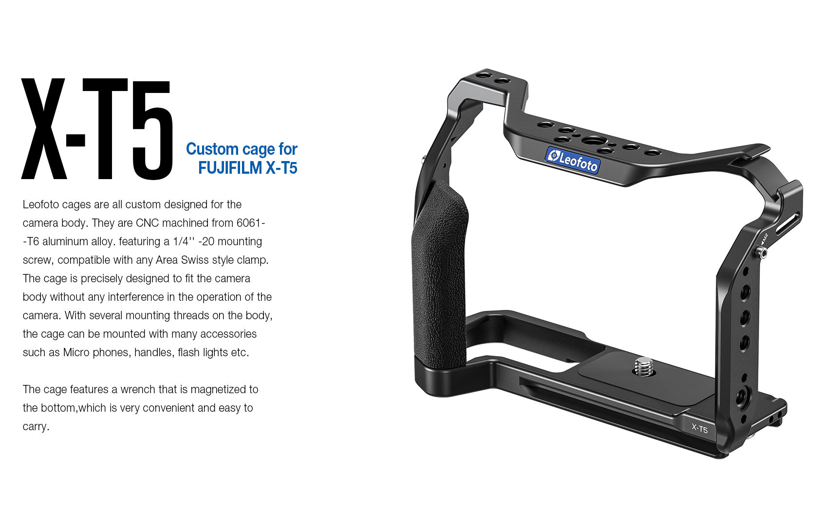 Leofoto X-T5 Camera Cage for Fujifilm X-T5