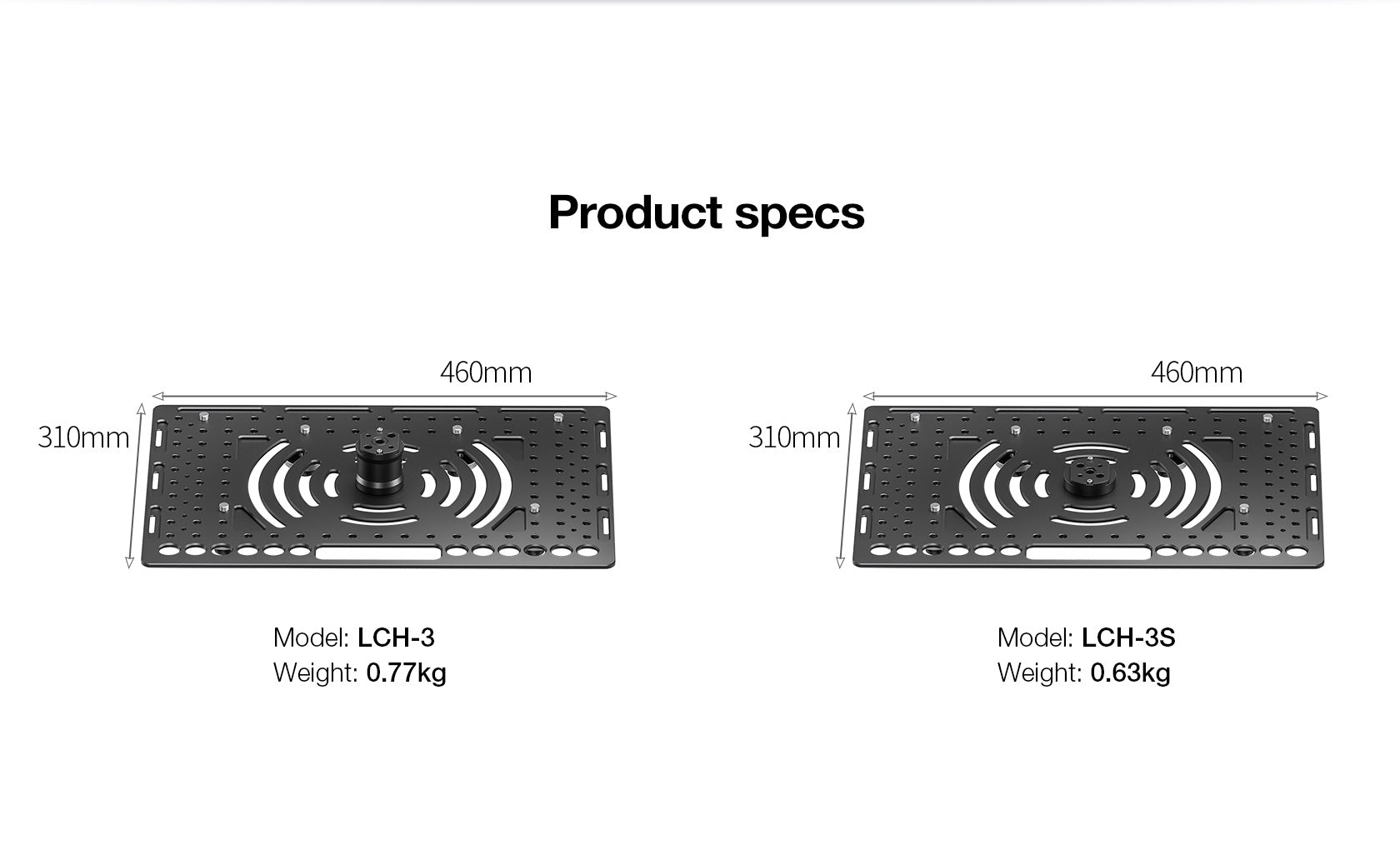 Leofoto LCH-3/LCH-3S Ultimate Laptop Tray (Tray Only) | 1/4" and 3/8" Compatible