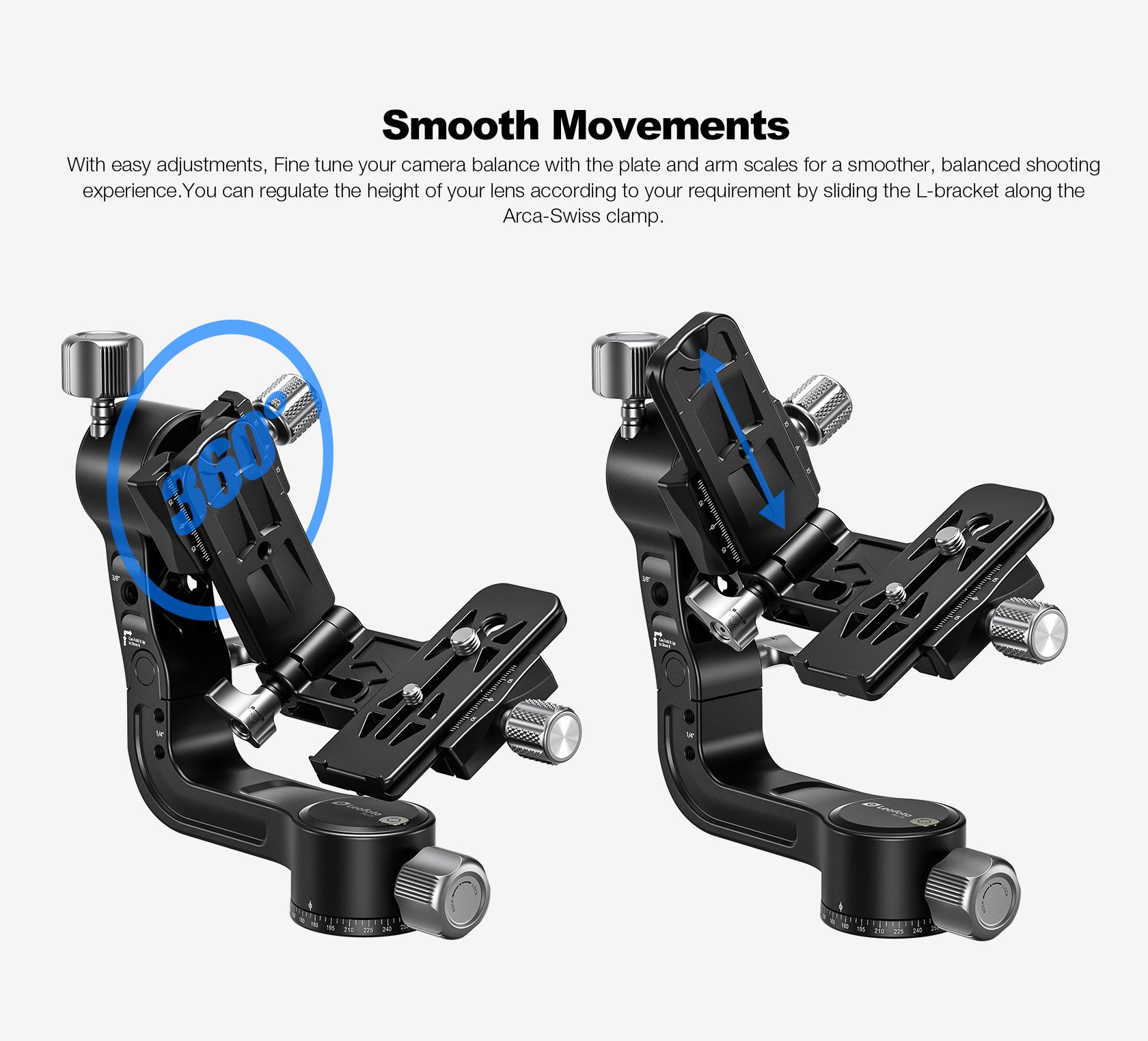 Leofoto PG-2S Compact Mini Folding Gimbal Head