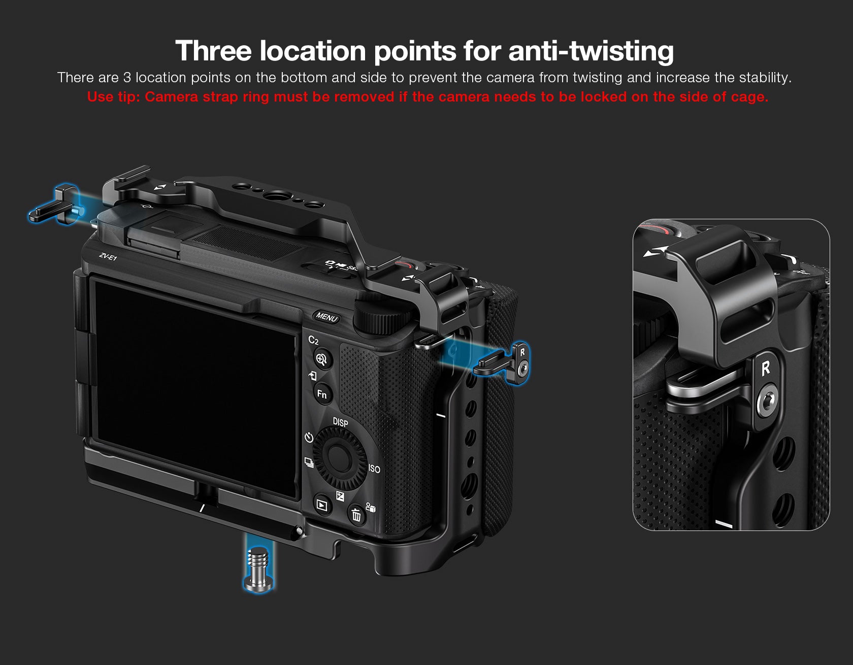 Leofoto ZV-E1 Custom Cage for Sony ZV-E1 Camera