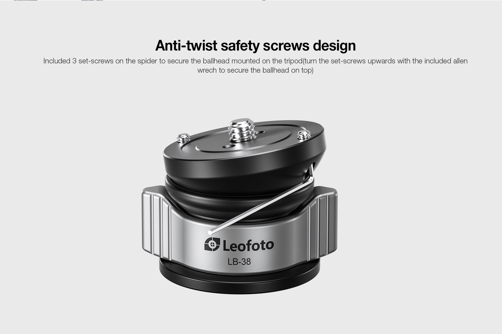 Leofoto LB Leveling Base with Butterfly Handle