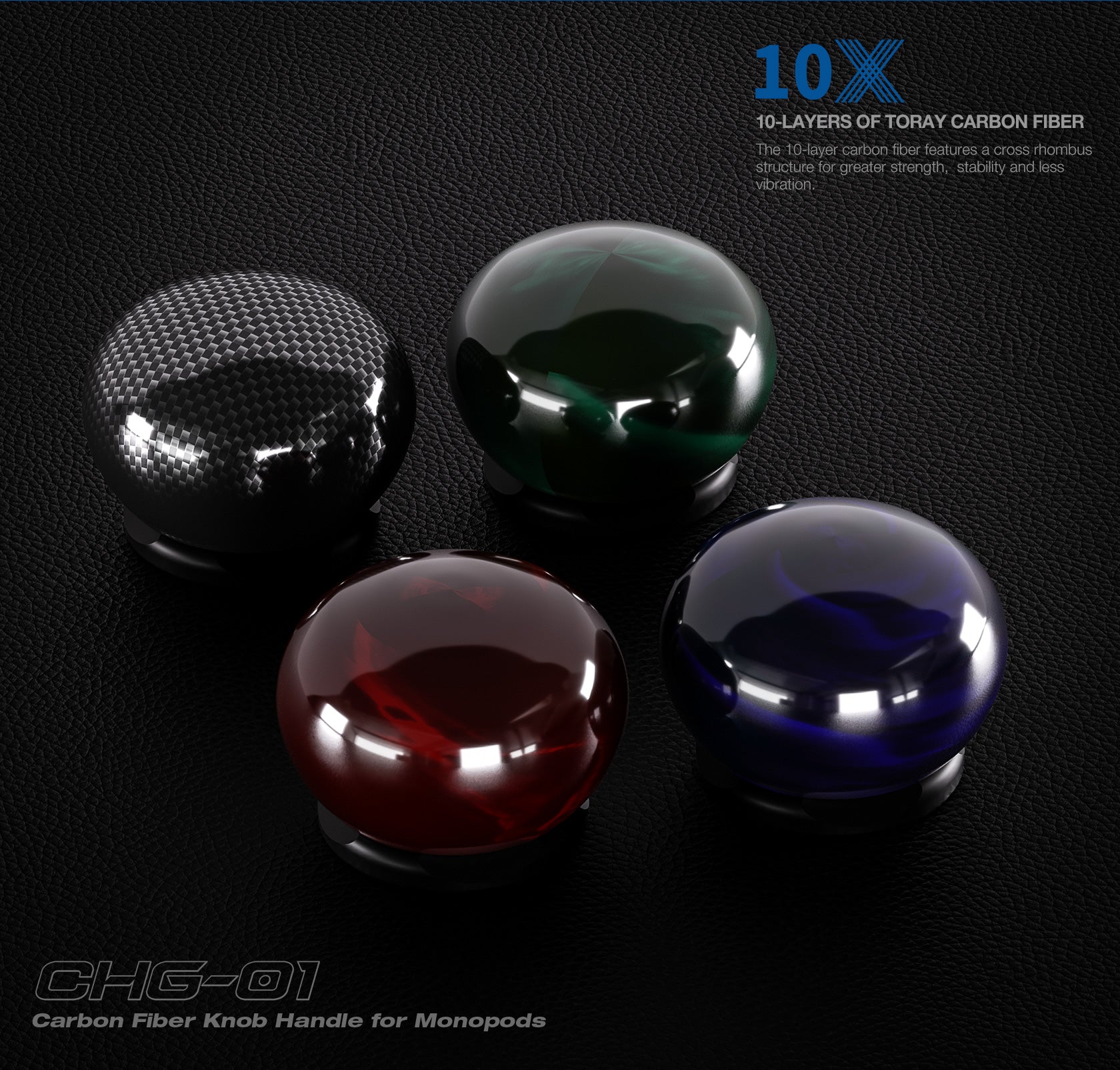 Leofoto CHG-01 Carbon Fiber Knob Handle for Monopods