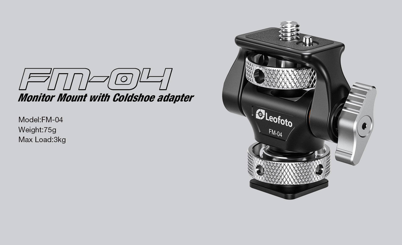 Leofoto FM-04 Swivel and Tilt Monitor Mount | Coldshoe Compatible