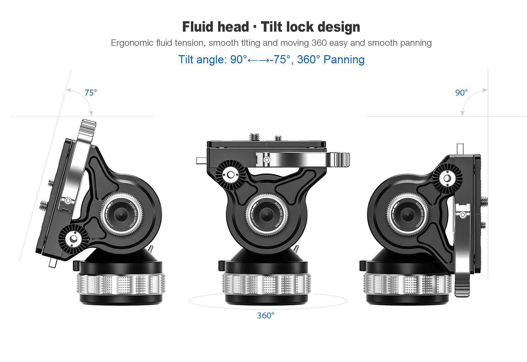 Leofoto BV-15 (Knob Clamp) / BV-15L (Lever-Release Clamp) Fluid Video Head - Arca Standard