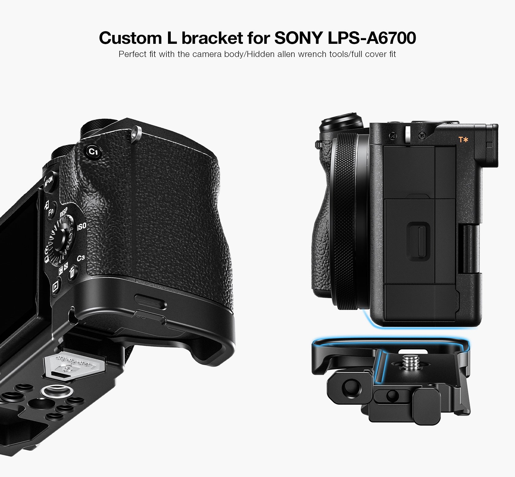 Leofoto LPS-A6700 L Plate for Sony Alpha 6700 | Arca Compatible