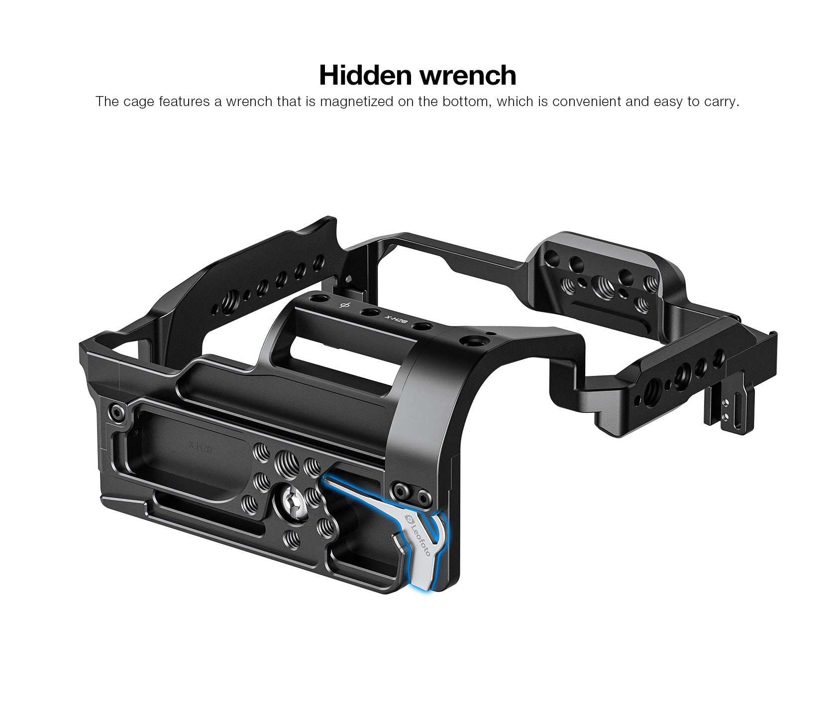 Leofoto X-H2B Camera Cage for Fujifilm X-H2, X-H2S with Battery Grip