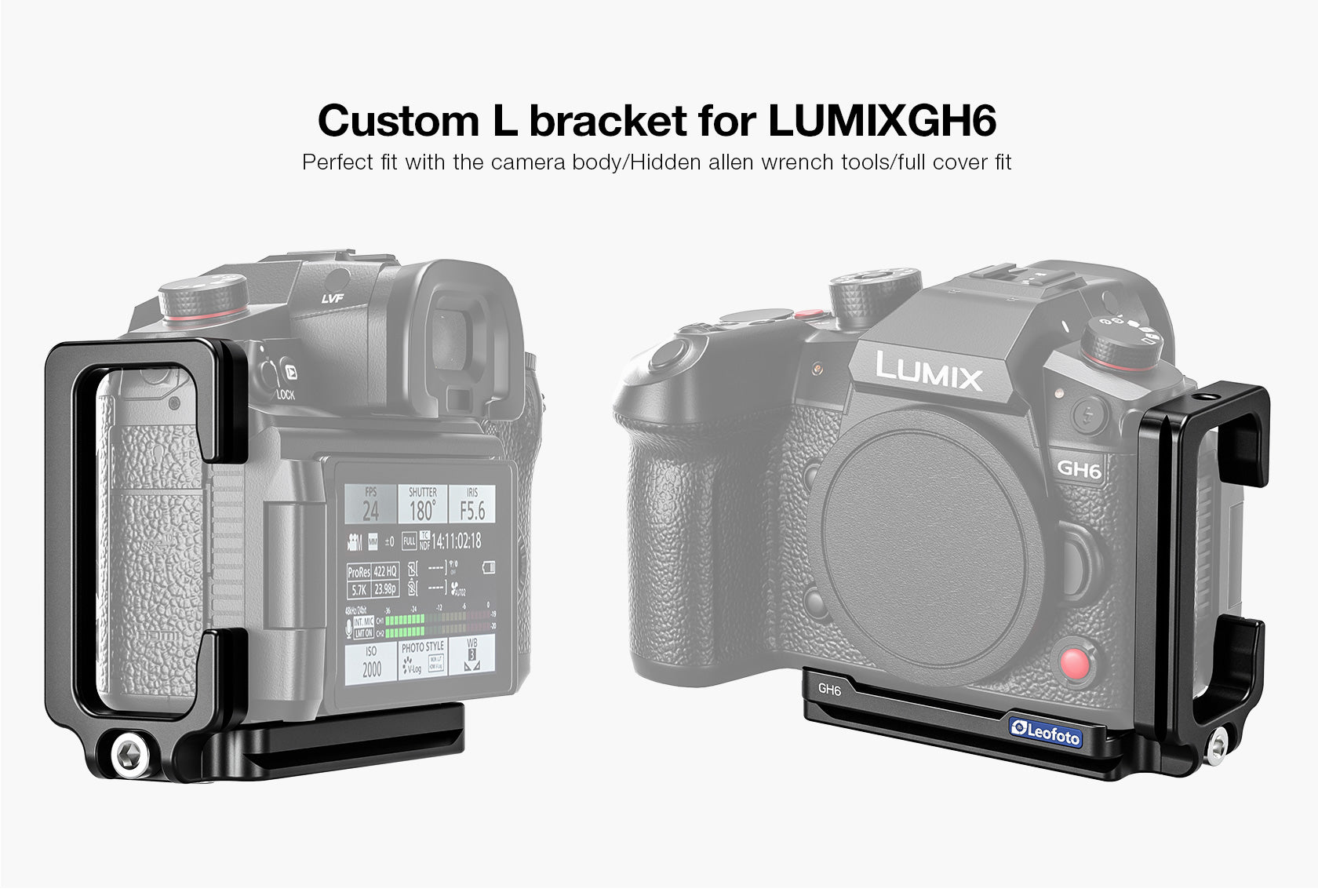 Leofoto LPP-GH6 L Plate for Lumix GH5, GH6 | Arca Compatible