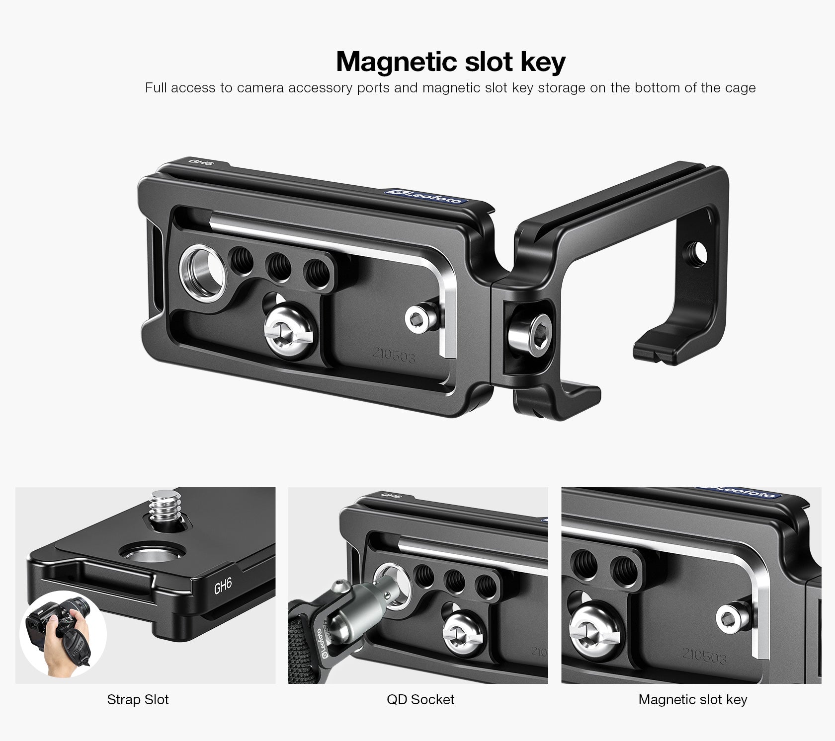 Leofoto LPP-GH6 L Plate for Lumix GH5, GH6 | Arca Compatible