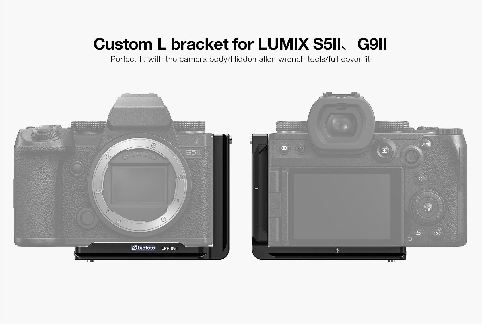 Leofoto LPPO-S5II L Plate for Lumix S5II, S5IIX, G9II, S1RII | Arca Compatible