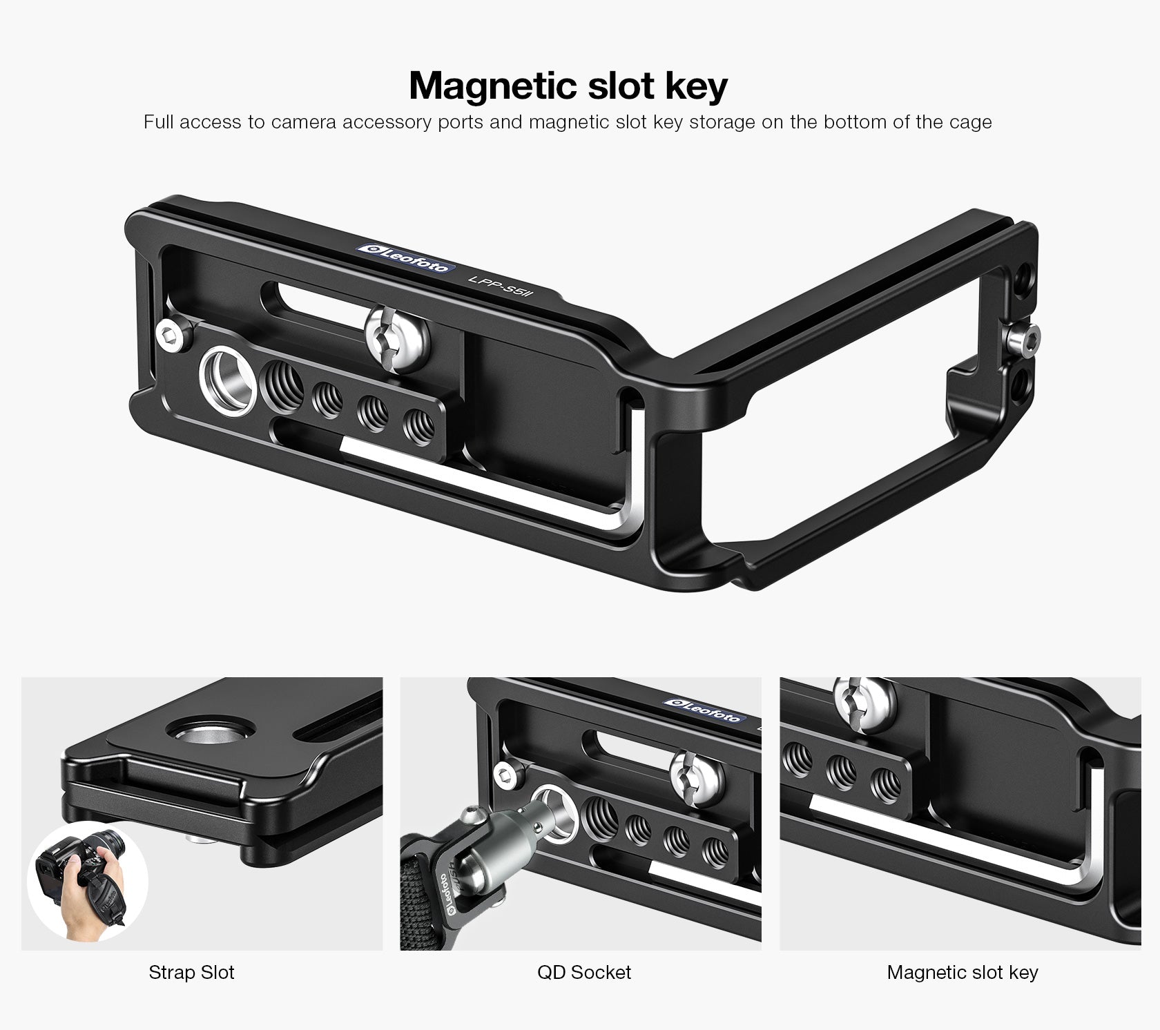 Leofoto LPPO-S5II L Plate for Lumix S5II, S5IIX, G9II, S1RII | Arca Compatible