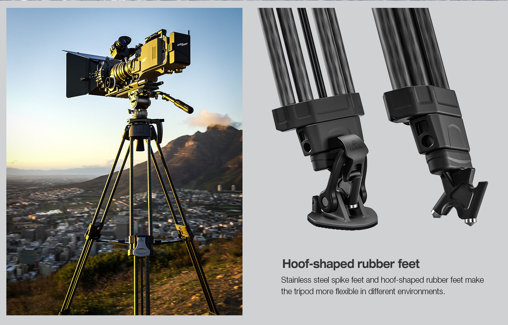 Leofoto LVF-163C+BV-15 Video Tripod and Fluid Head Set