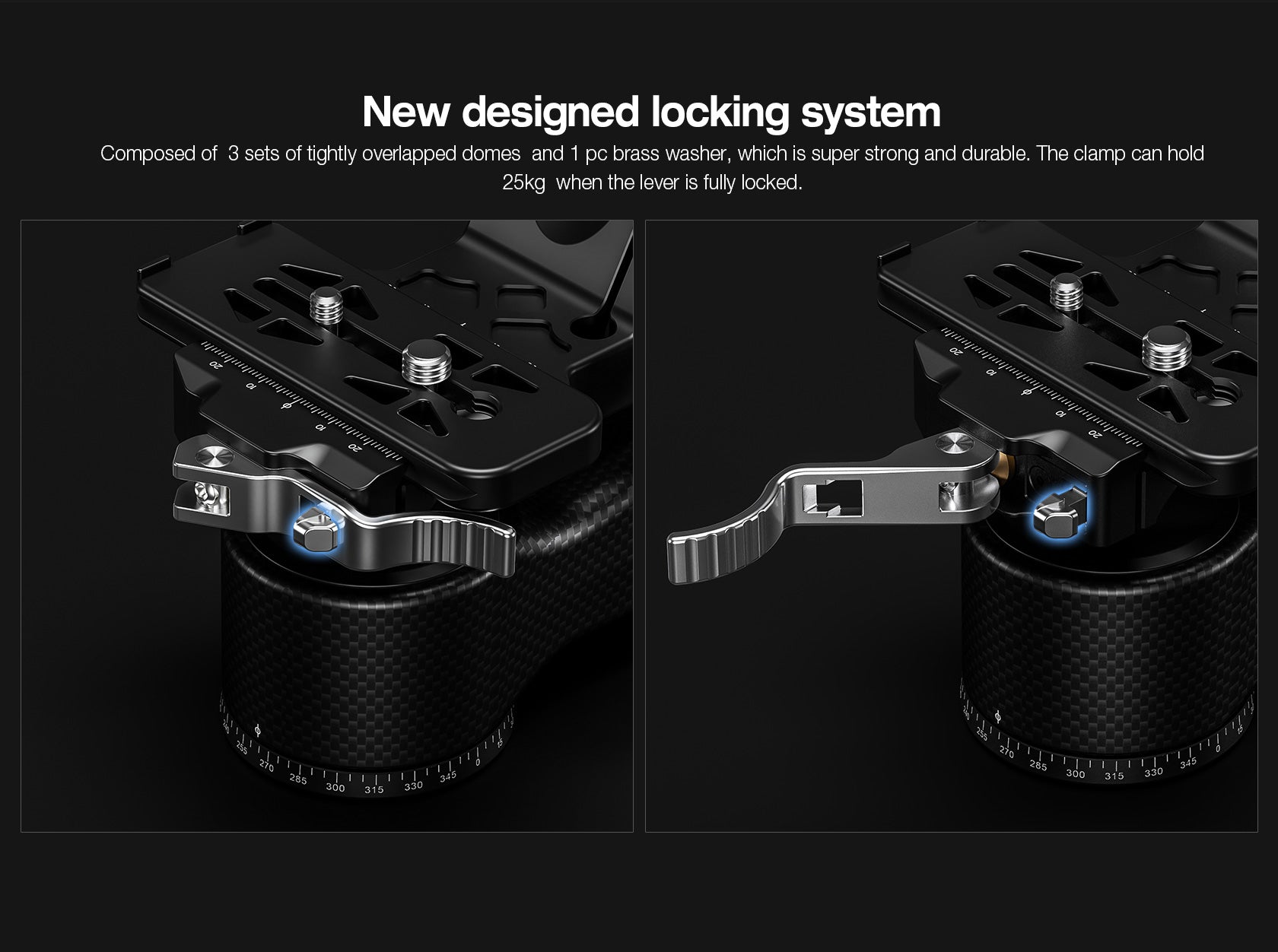 Leofoto PG-3 (Knob Clamp) / PG-3L (Lever-Release Clamp) Carbon Fiber Gimbal Head