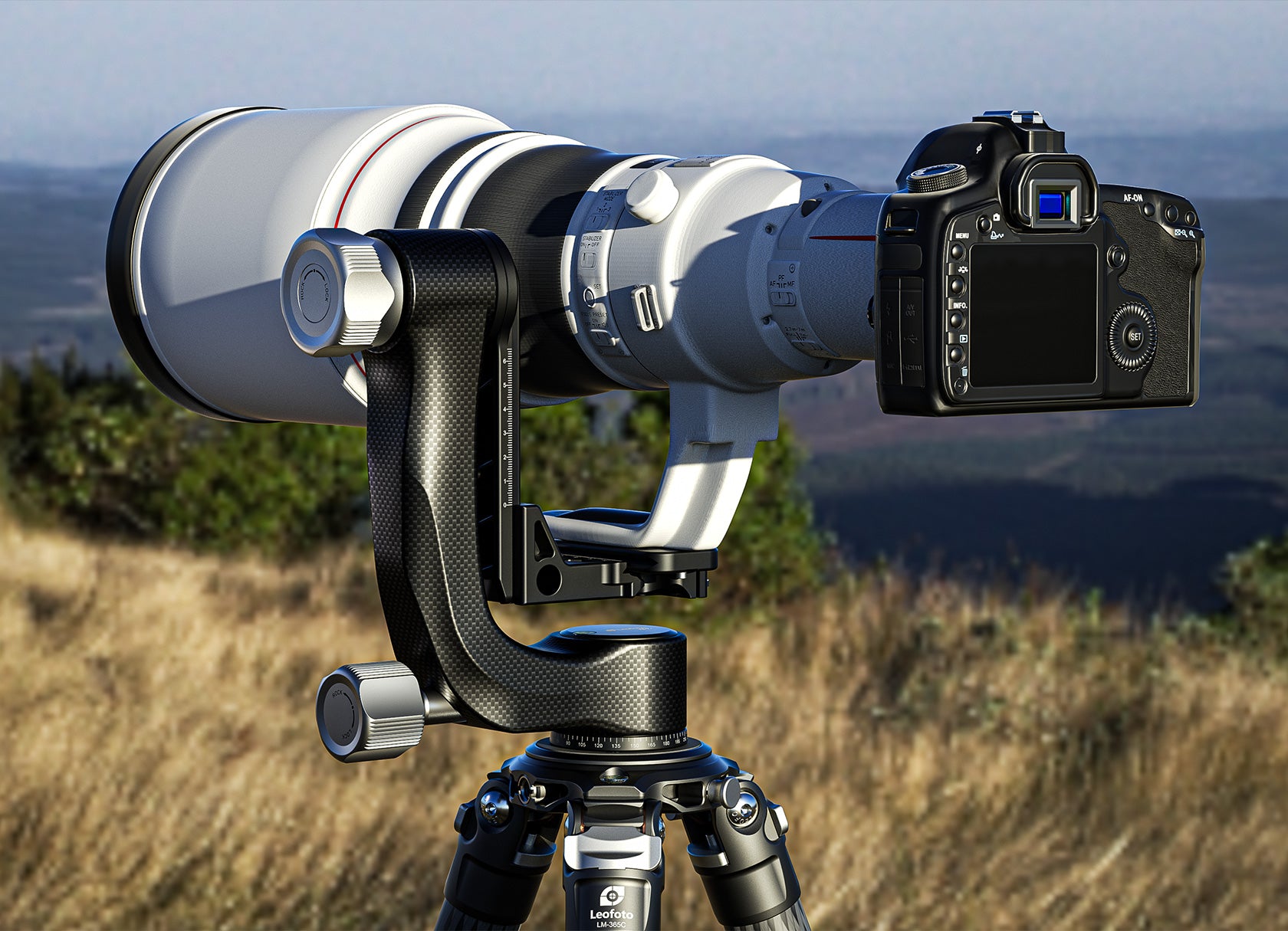 Leofoto PG-3L (Lever-Release Clamp) Carbon Fiber Gimbal Head