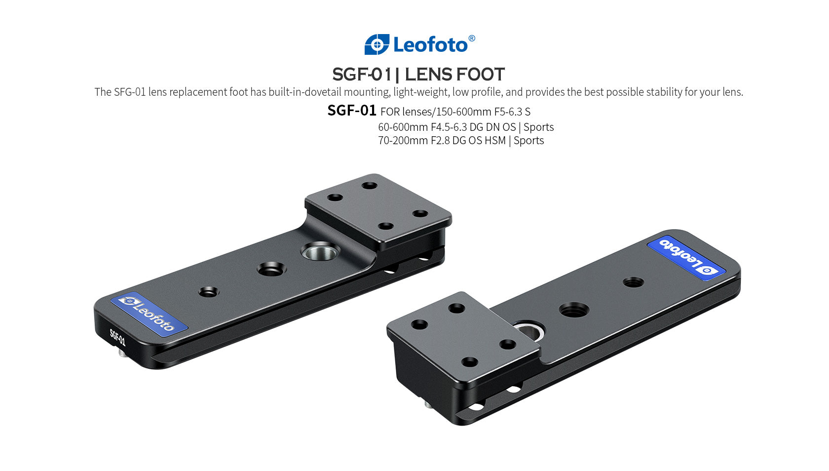 Leofoto SGF-01 Replacement Lens Foot for Sigma 150-600mm F5-6.3 S / 60-600mm F4.5-6.3 DG DN OS Sports / 70-200mm F2.8 DG OS HSM Sports