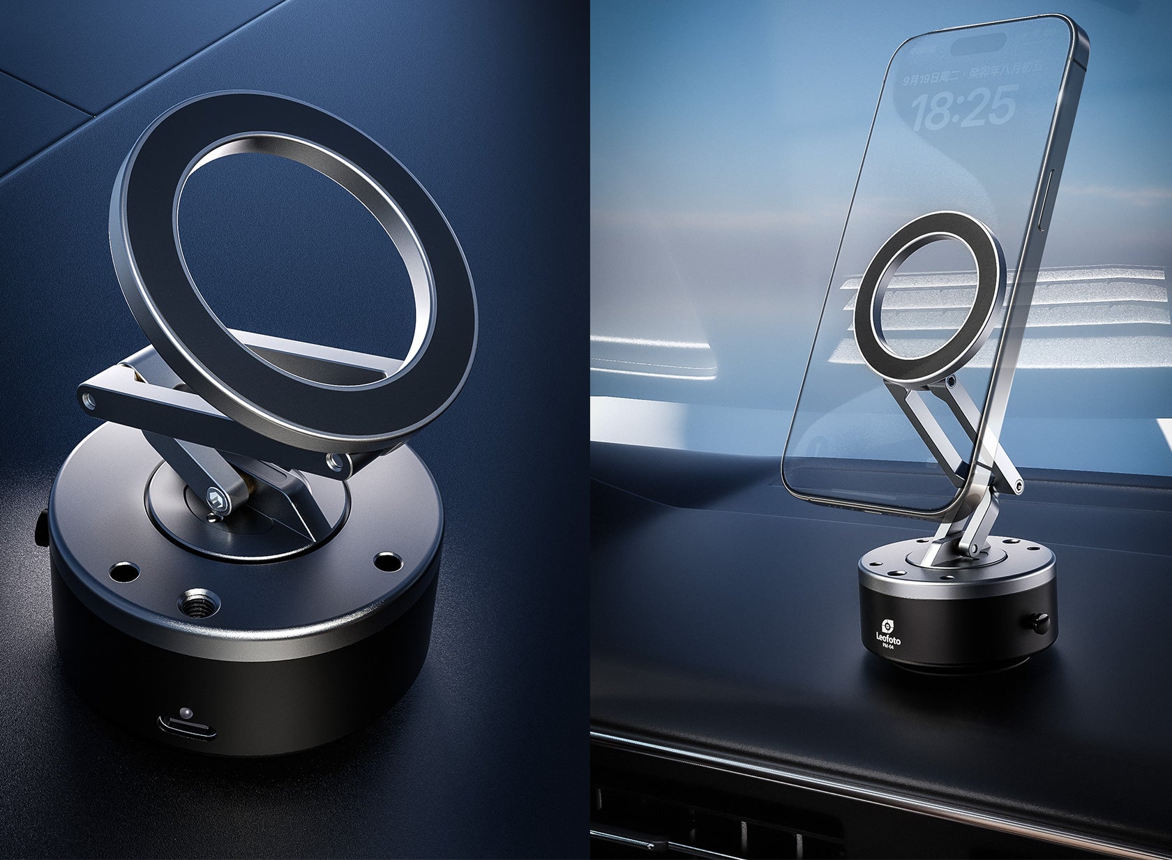 Leofoto PM-04 Magnetic Phone Mount with Electric Suction Cup