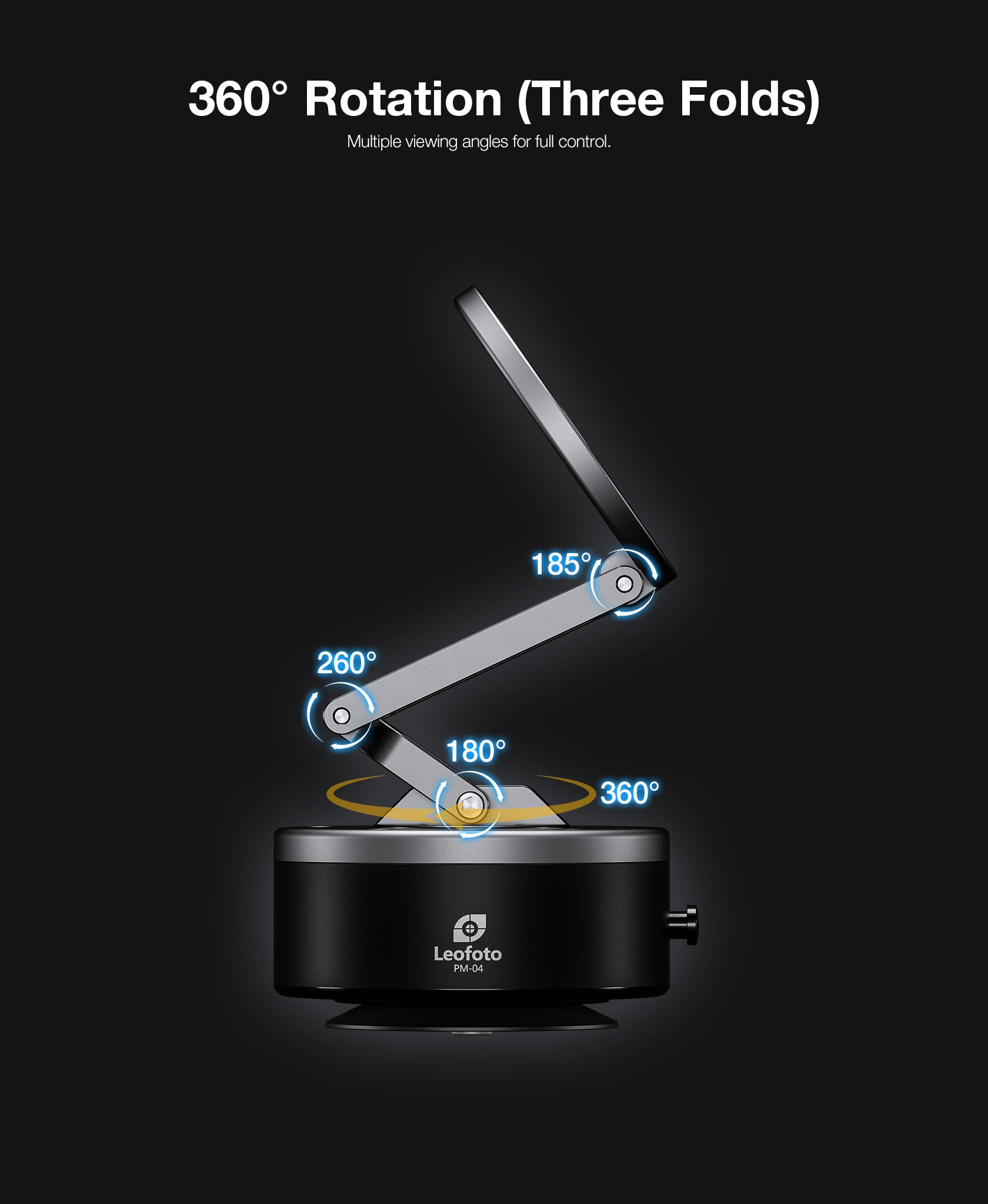 Leofoto PM-04 Magnetic Phone Mount with Electric Suction Cup