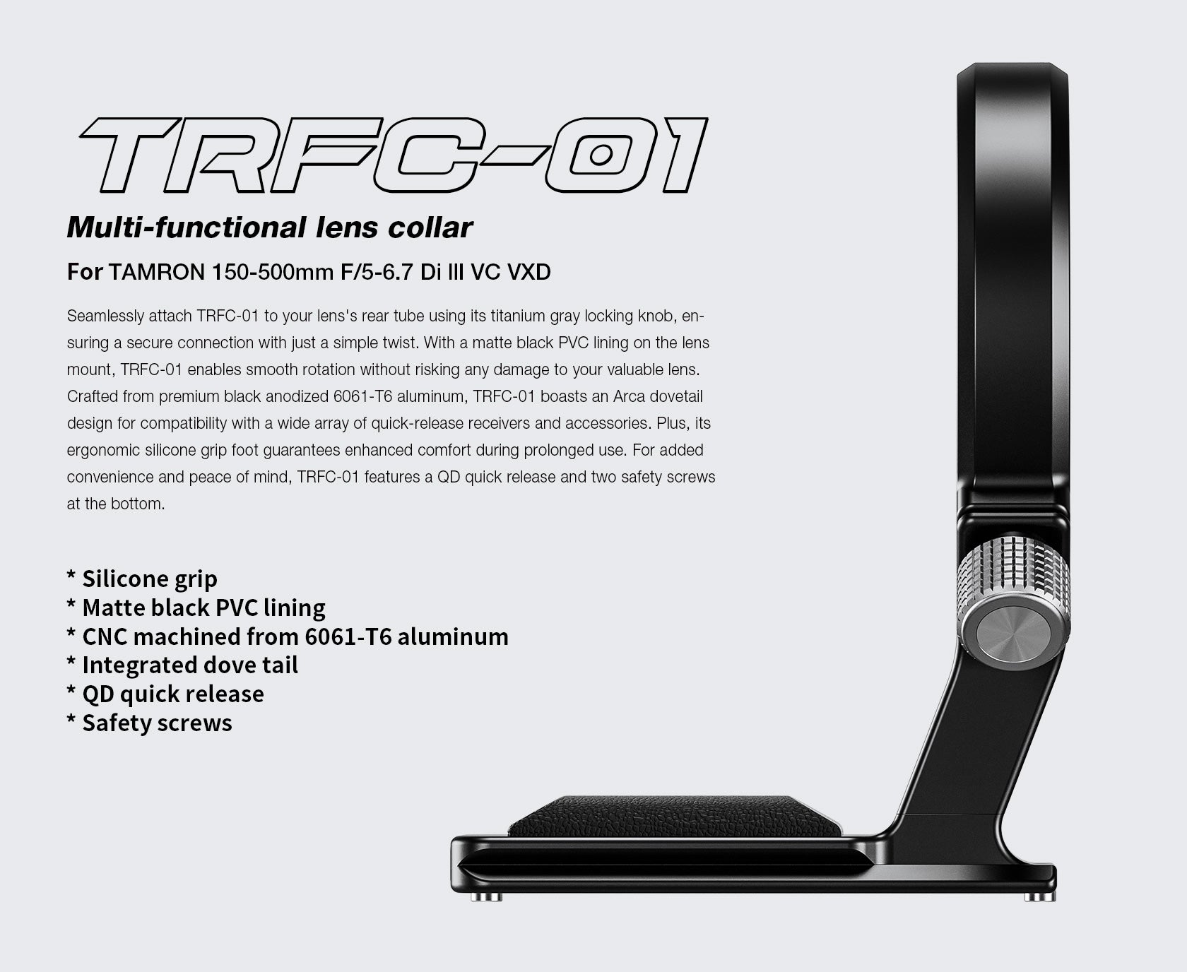 Leofoto TRFC-01 Replacement Foot for TAMRON 150-500mm F/5-6.7 Di llI VC VXD