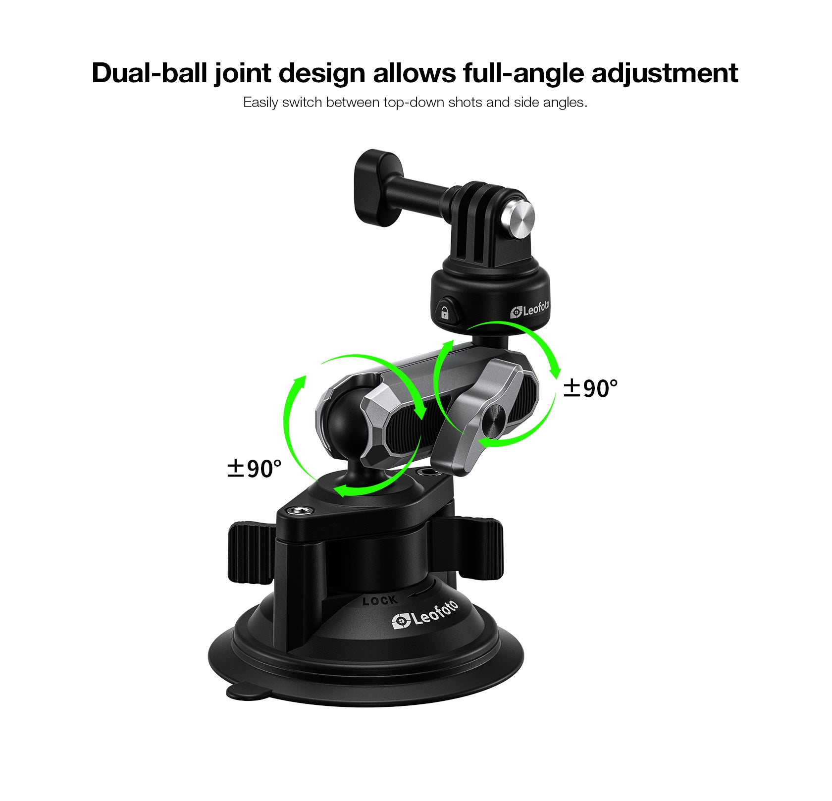 Leofoto LAC-04 Suction Cup Sports Camera Mount