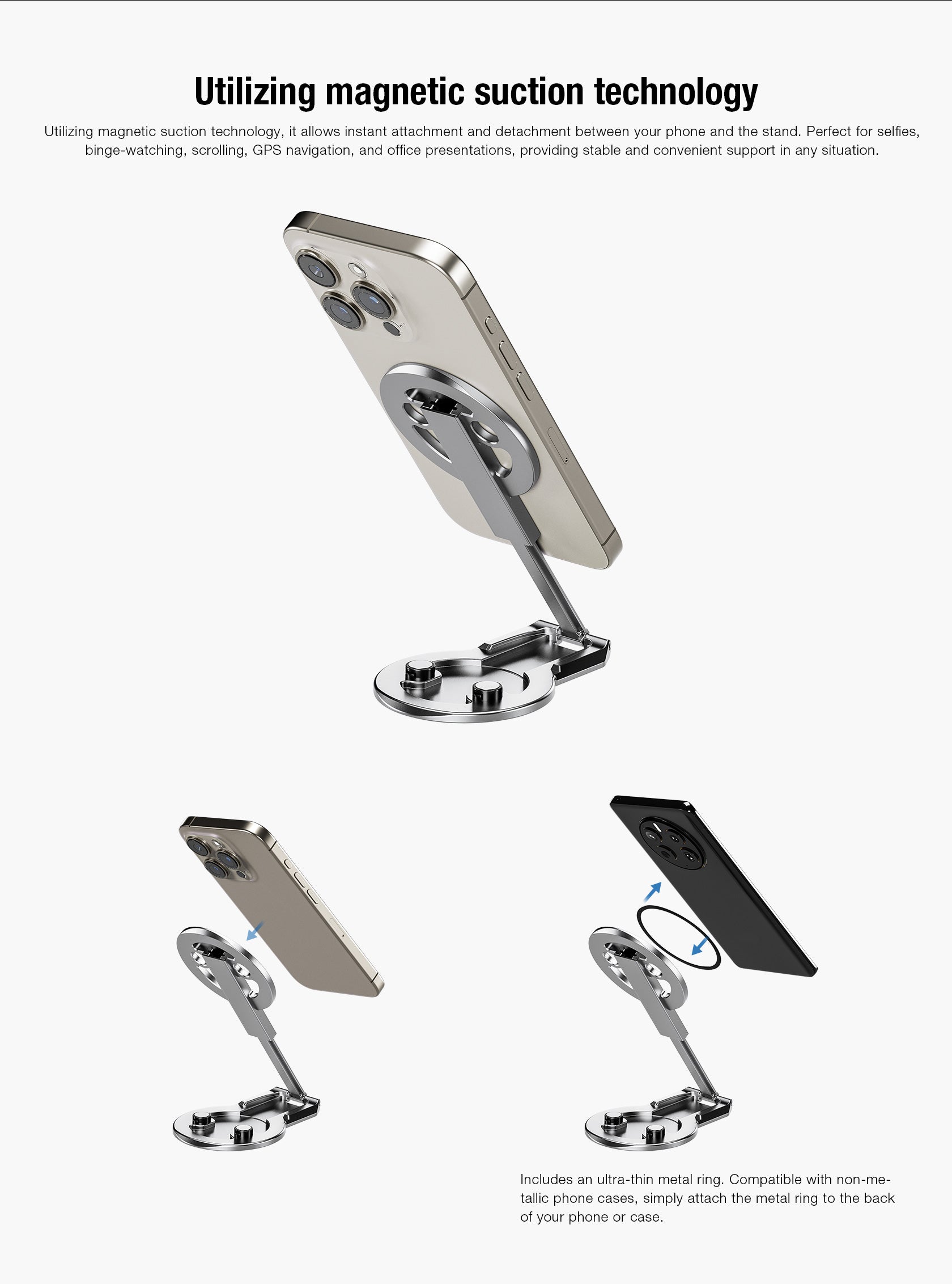 Leofoto PM-05 Dual-Sided Magnetic Foldable Phone Stand
