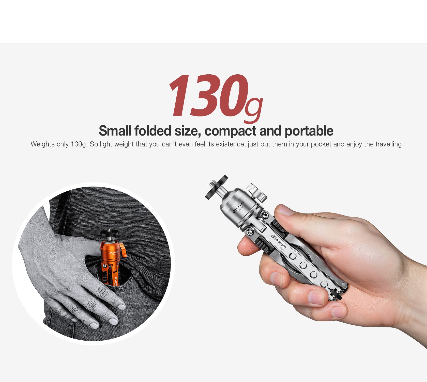 Leofoto MT-03 Mini Spider Folding Tabletop Tripod Kit with MBH-20 Ball Head (4 Colors)