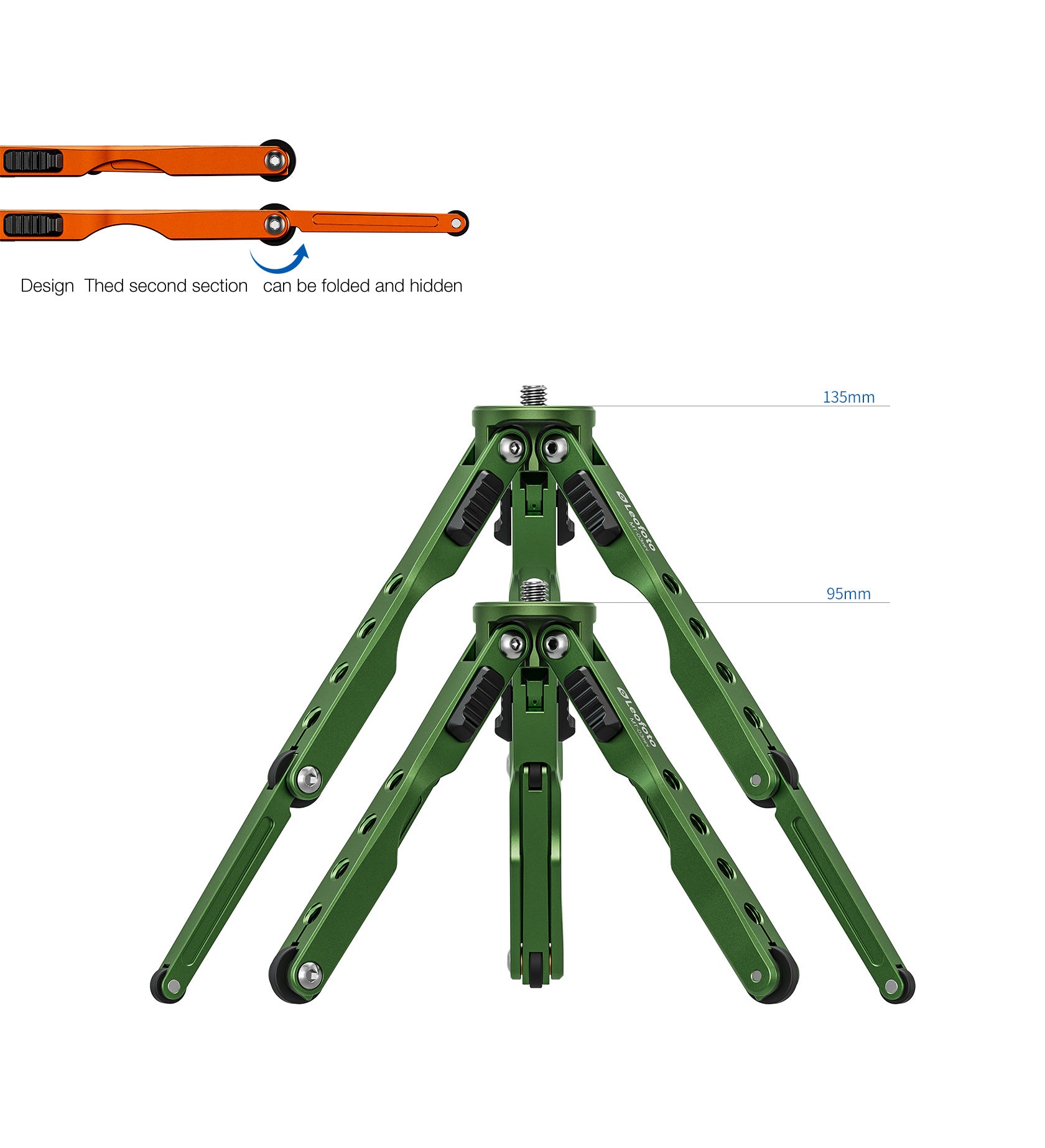 Leofoto MT-03 Mini Spider Folding Tabletop Tripod Kit with MBH-20 Ball Head (4 Colors)